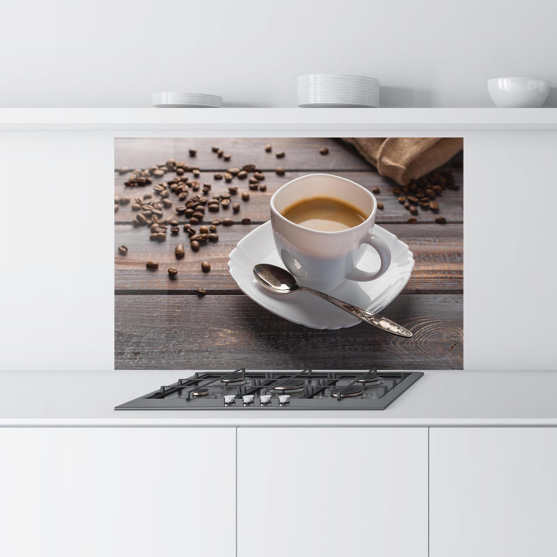 Panou Sticla Bucatarie Aroma Coffee mockup 9