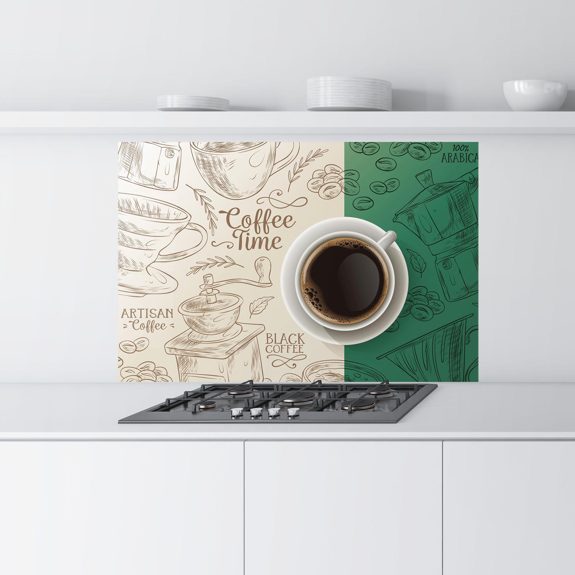 Panou Sticla Bucatarie Artisan Coffee mockup 9