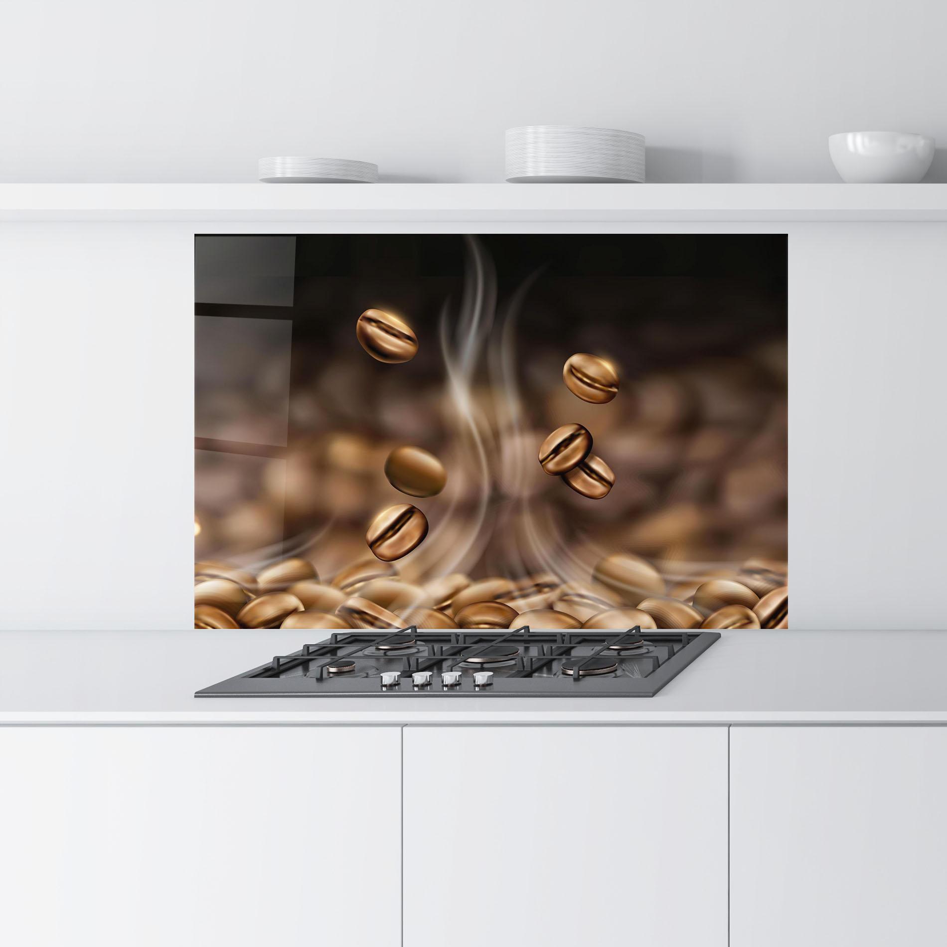 Panou Sticla Bucatarie Coffee Smoke mockup 9