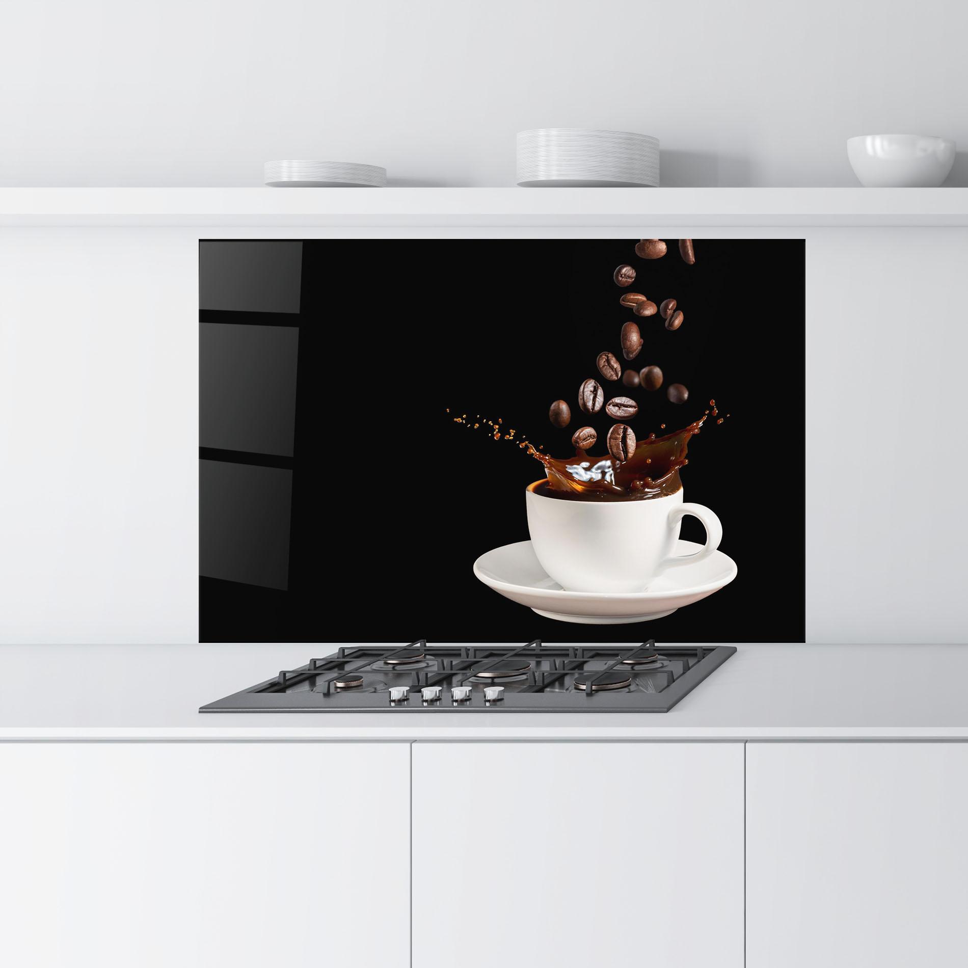 Panou Sticla Bucatarie Coffee Splashes mockup 9