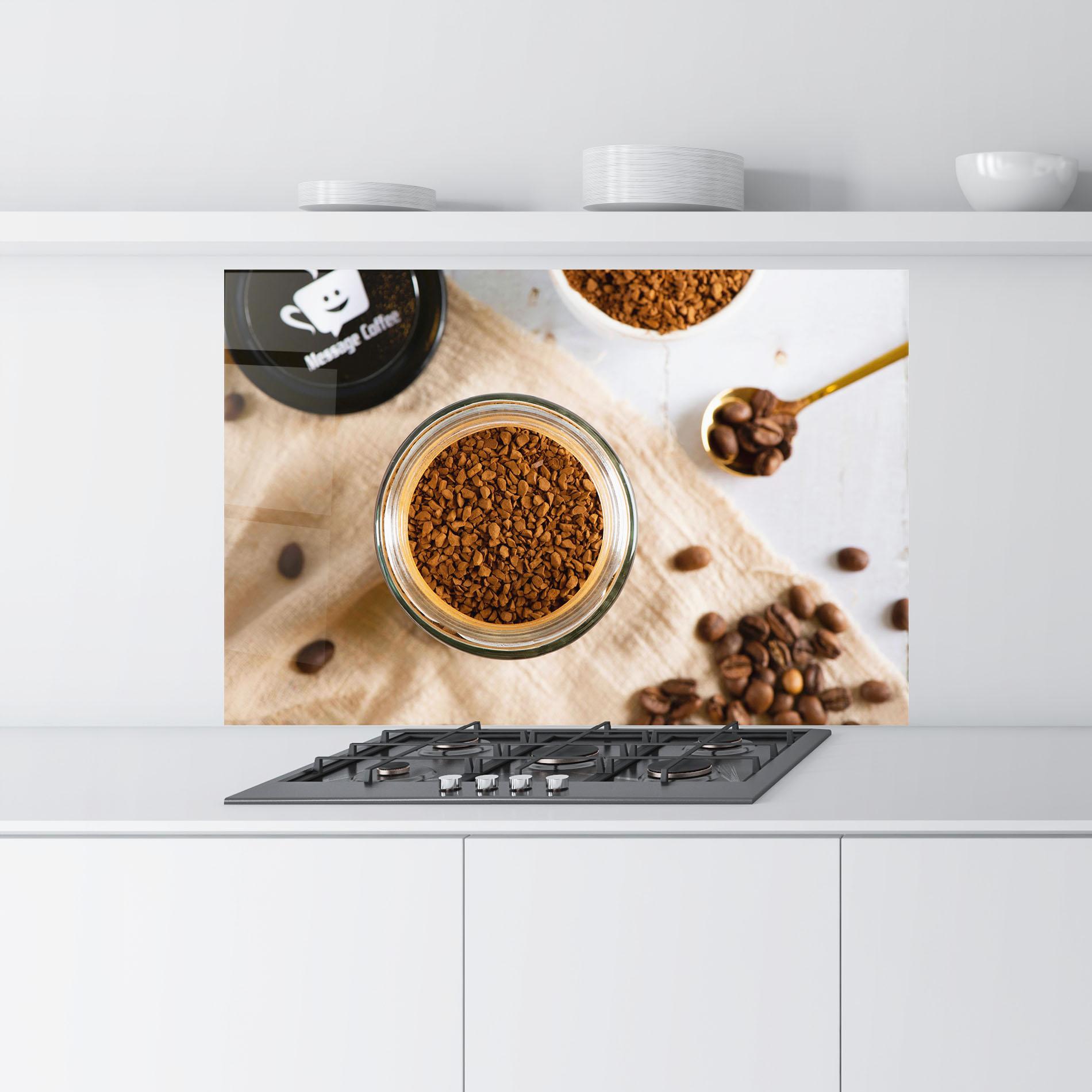 Panou Sticla Bucatarie Ground Coffee mockup 9