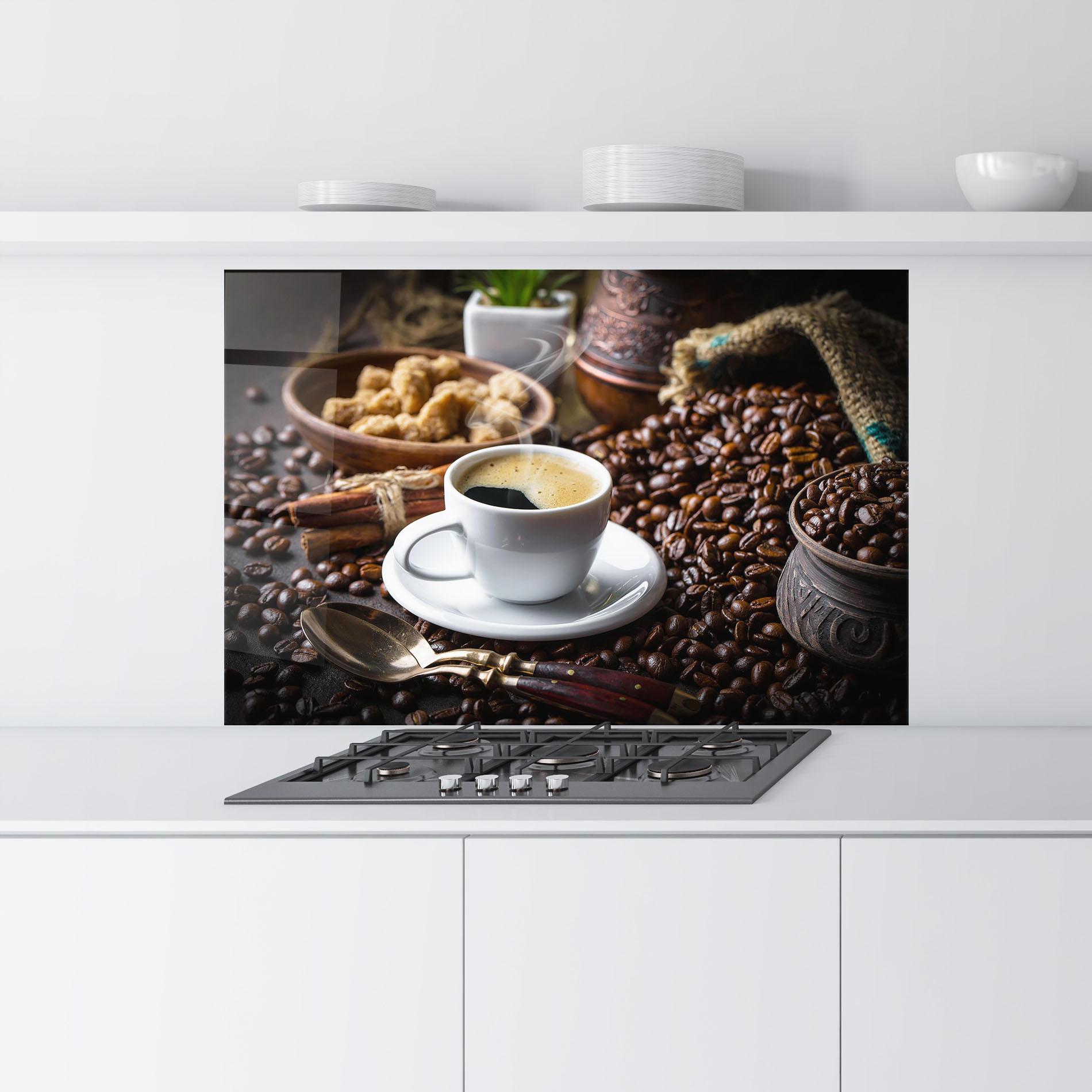 Panou Sticla Bucatarie Old Coffee Cup mockup 9