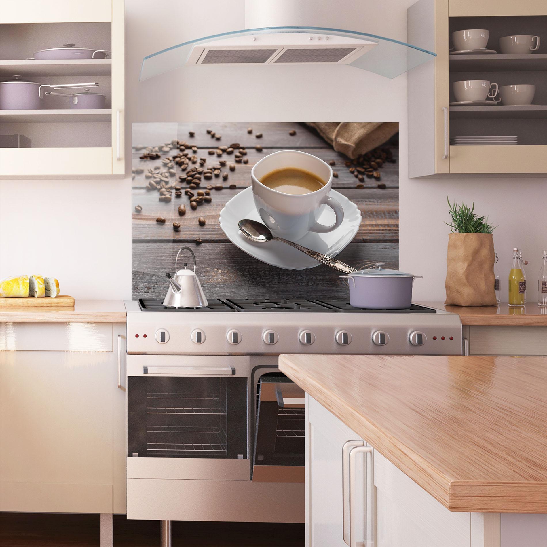 Panou Sticla Bucatarie Aroma Coffee mockup 1