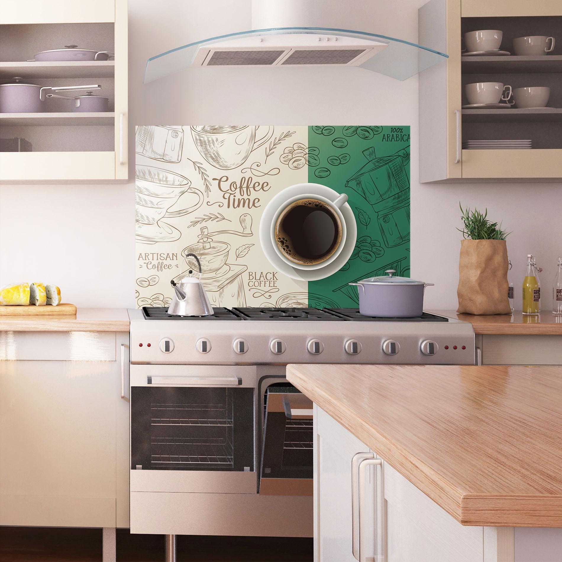 Panou Sticla Bucatarie Artisan Coffee mockup 1
