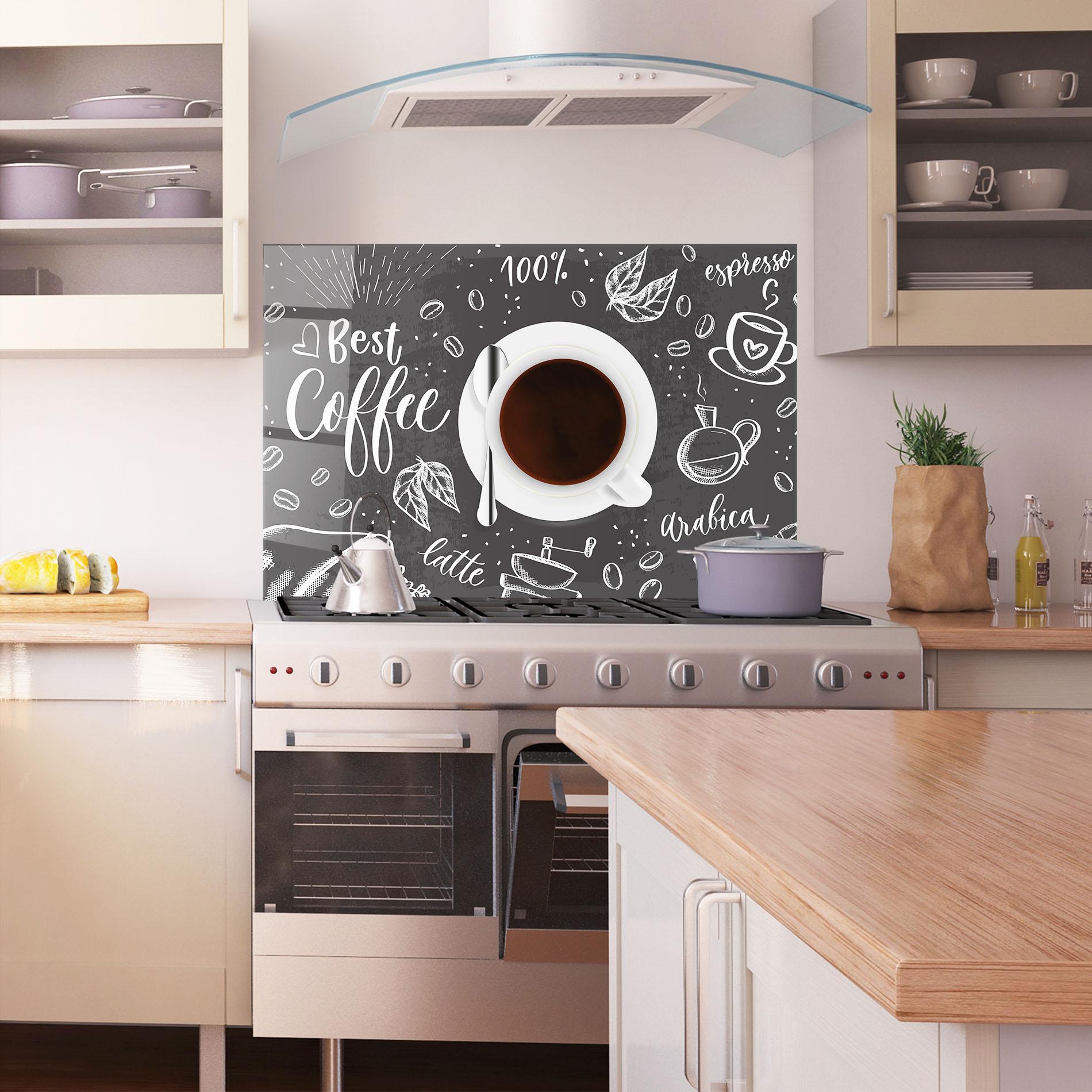 Panou Sticla Bucatarie Best Coffee mockup 1