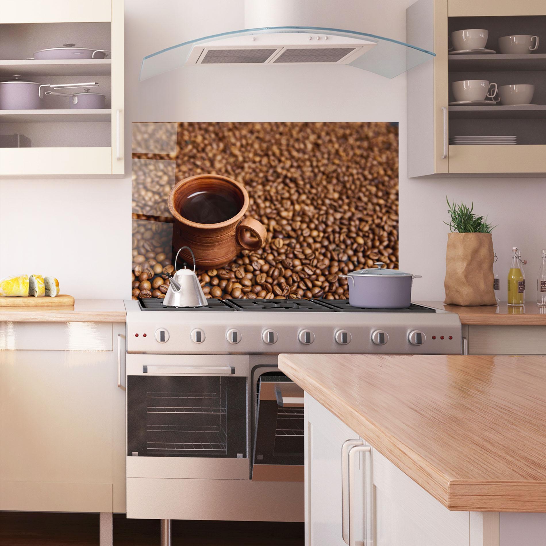 Panou Sticla Bucatarie Clay Coffee Cup mockup 1