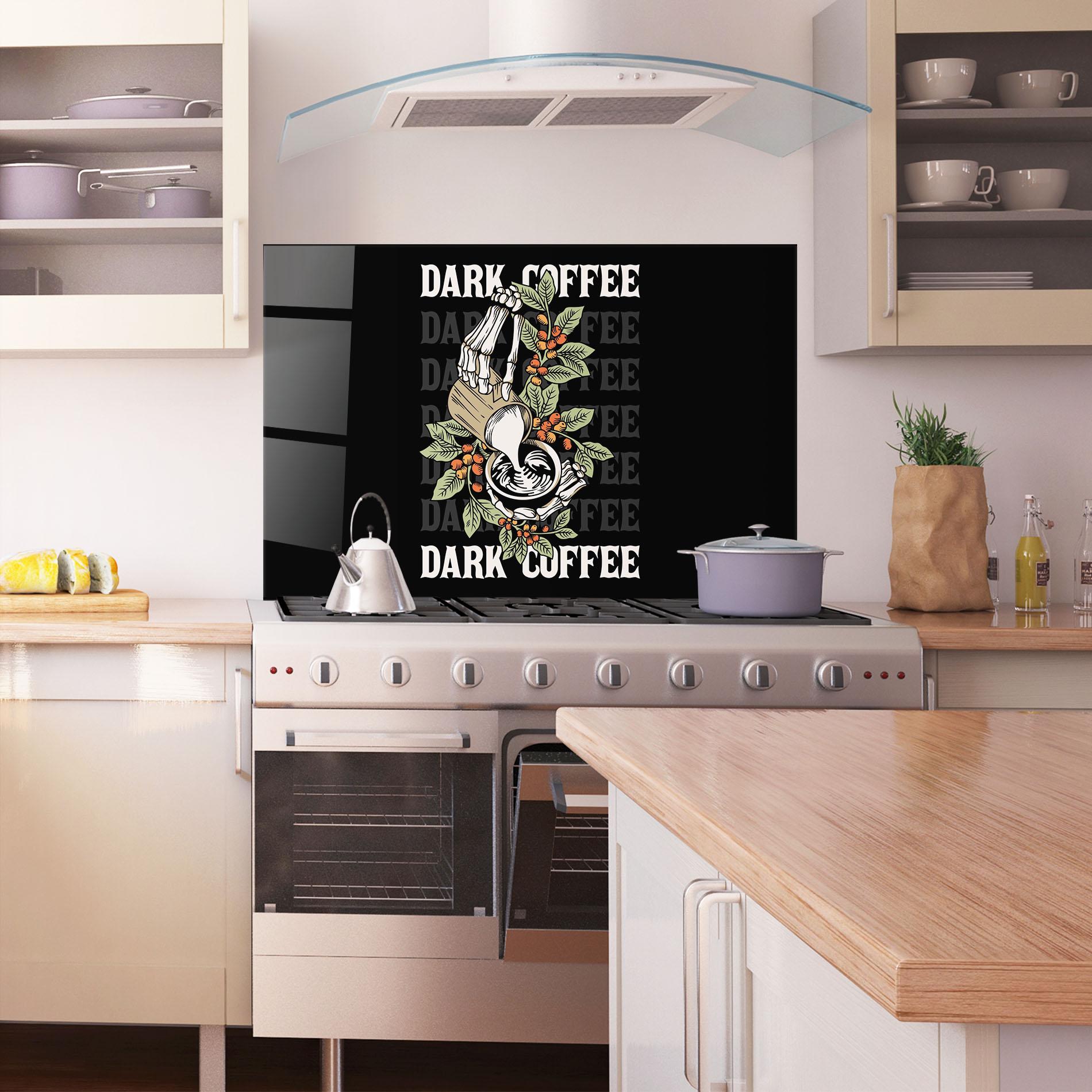 Panou Sticla Bucatarie Dark Coffee mockup 1