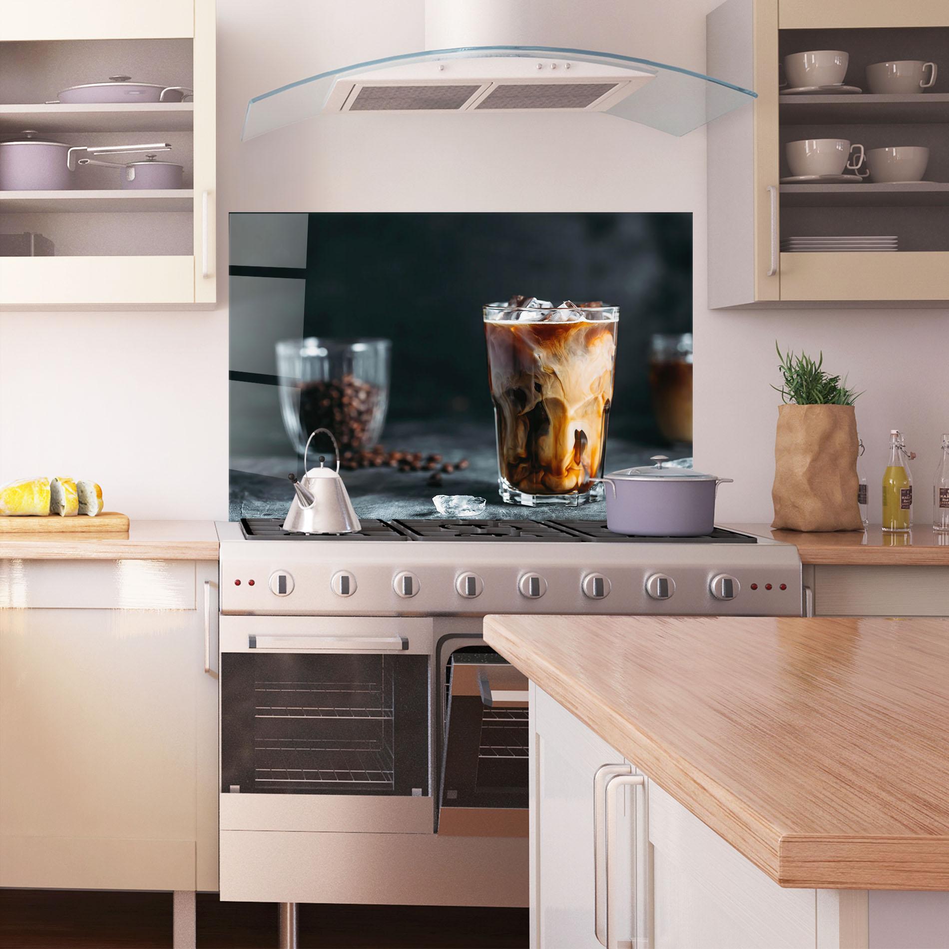 Panou Sticla Bucatarie Iced Coffee mockup 1