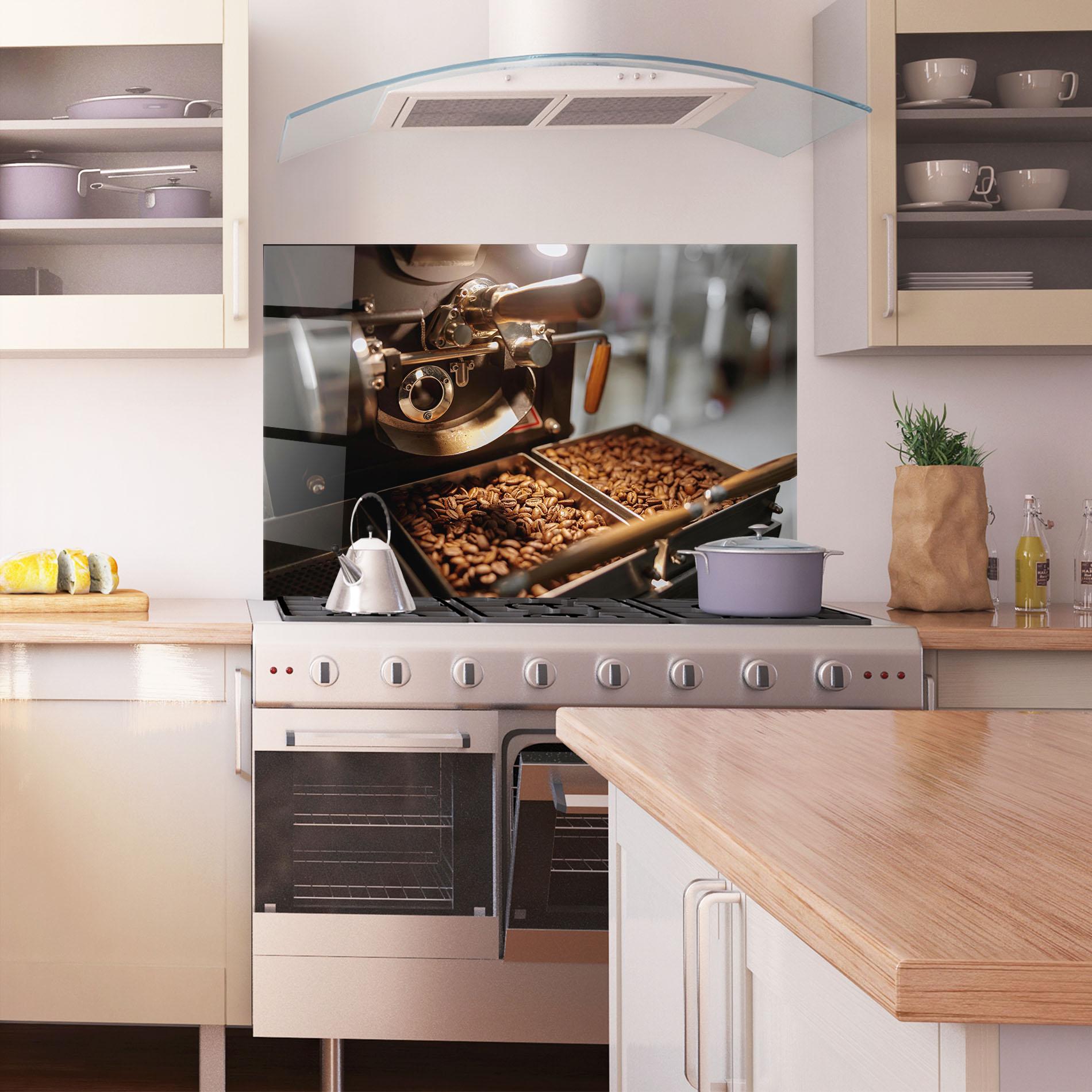 Panou Sticla Bucatarie Industrial Coffee Machine mockup 1