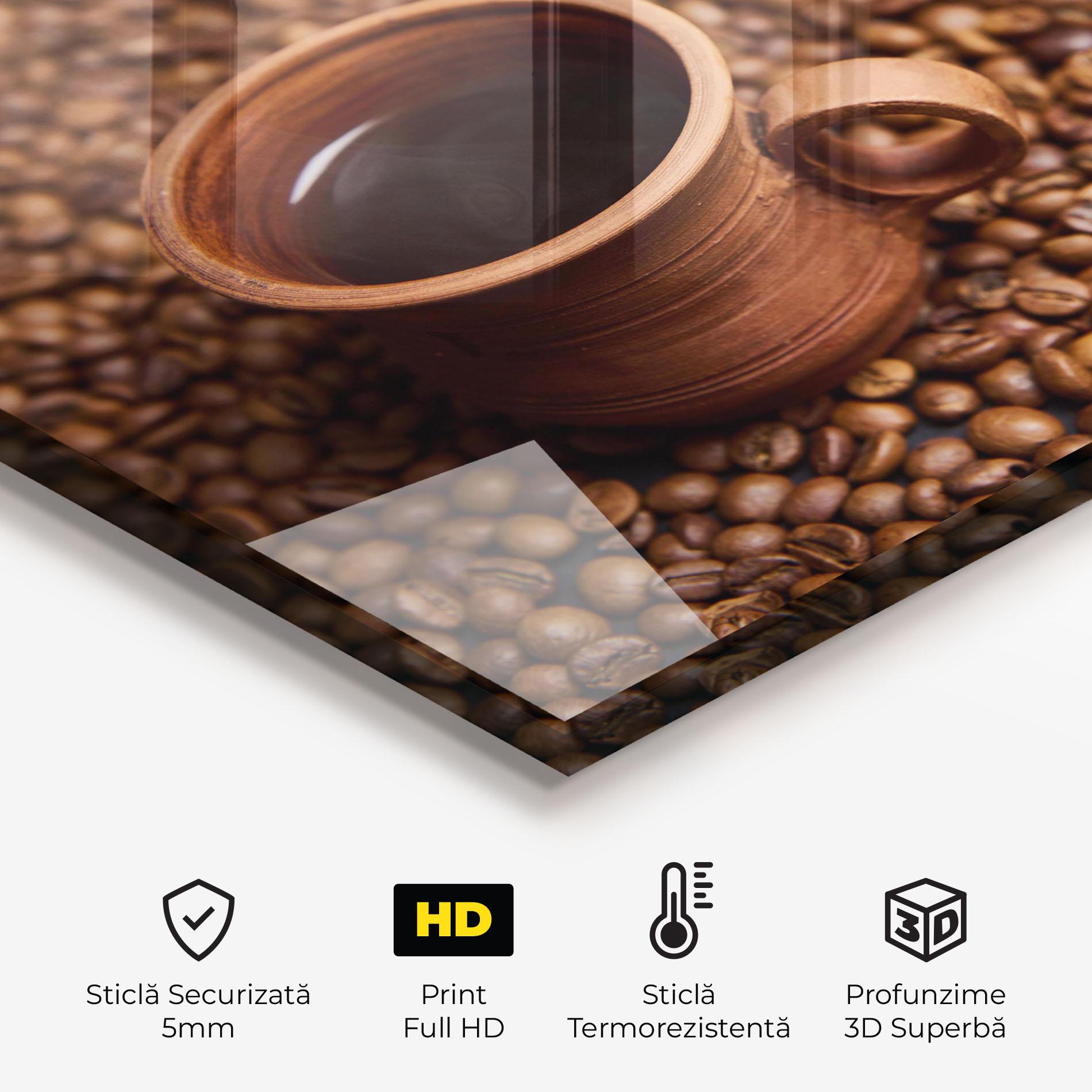 Panou Sticla Bucatarie Clay Coffee Cup mockup 2