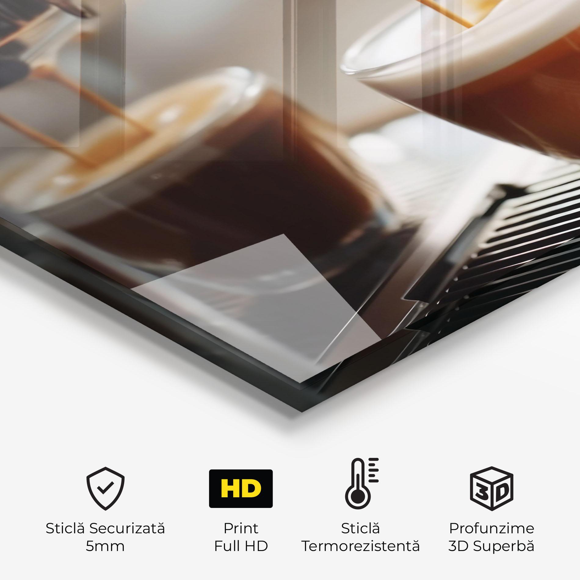 Panou Sticla Bucatarie Close Up Coffee Machine mockup 2