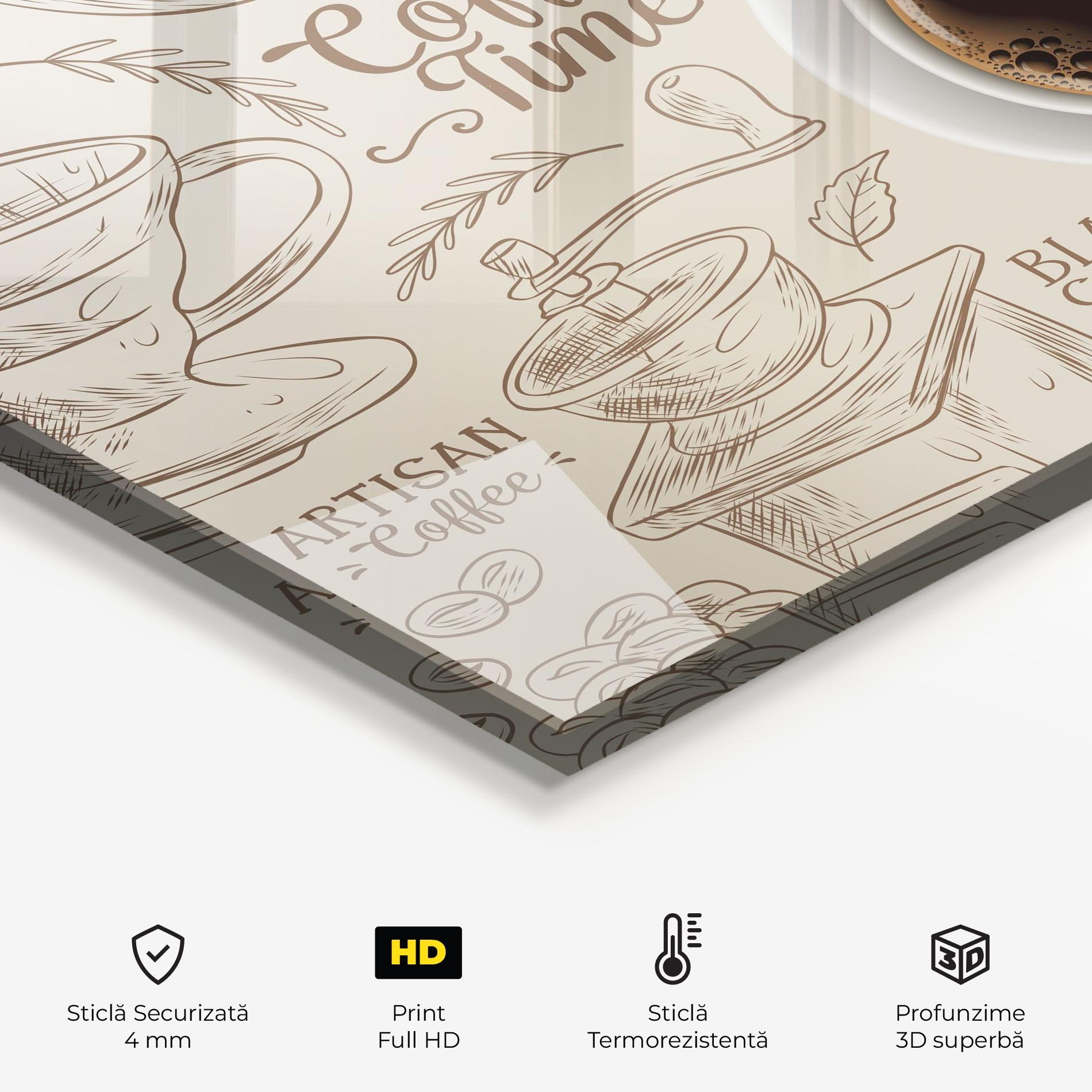 Panou Sticla Bucatarie Artisan Coffee mockup 2