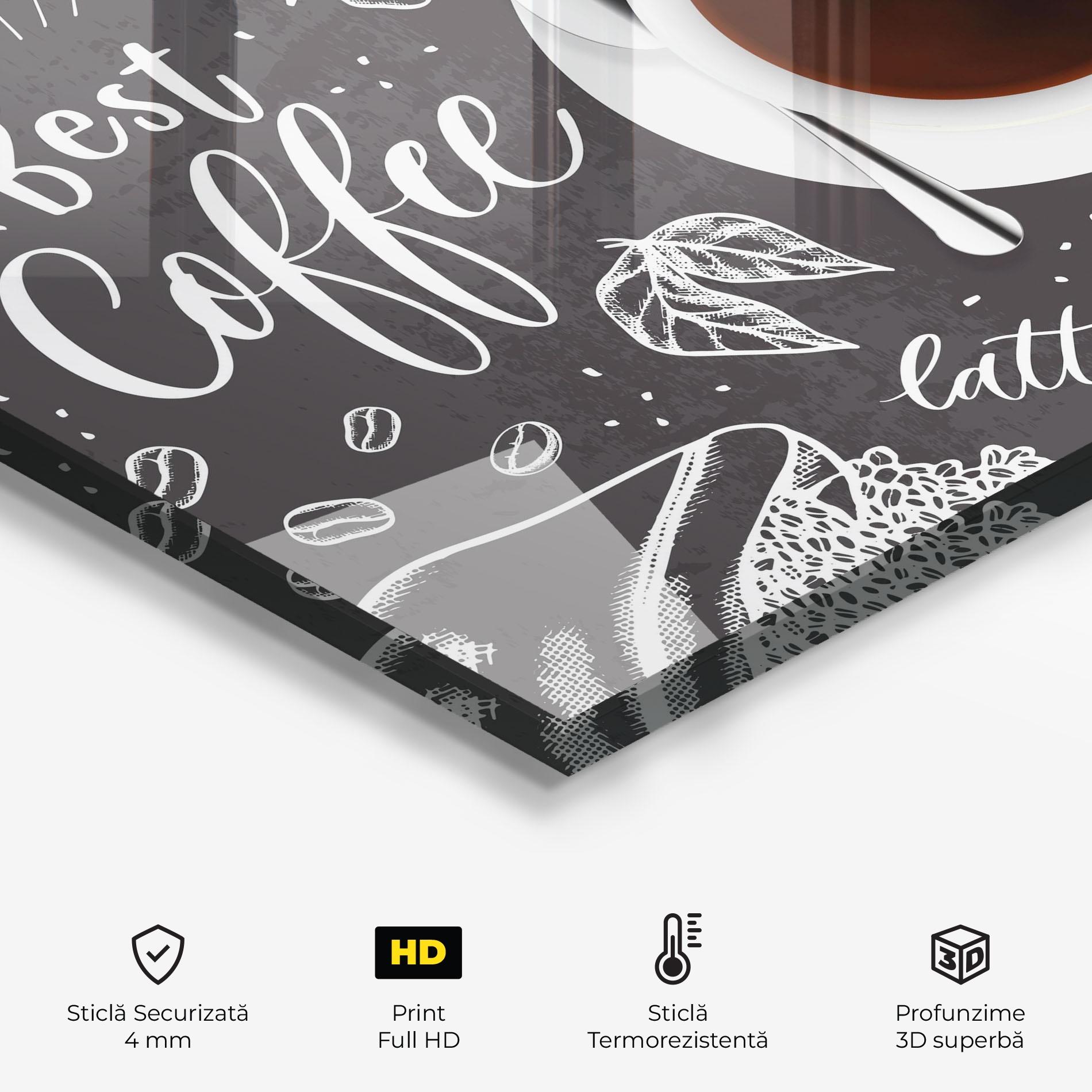 Panou Sticla Bucatarie Best Coffee mockup 2