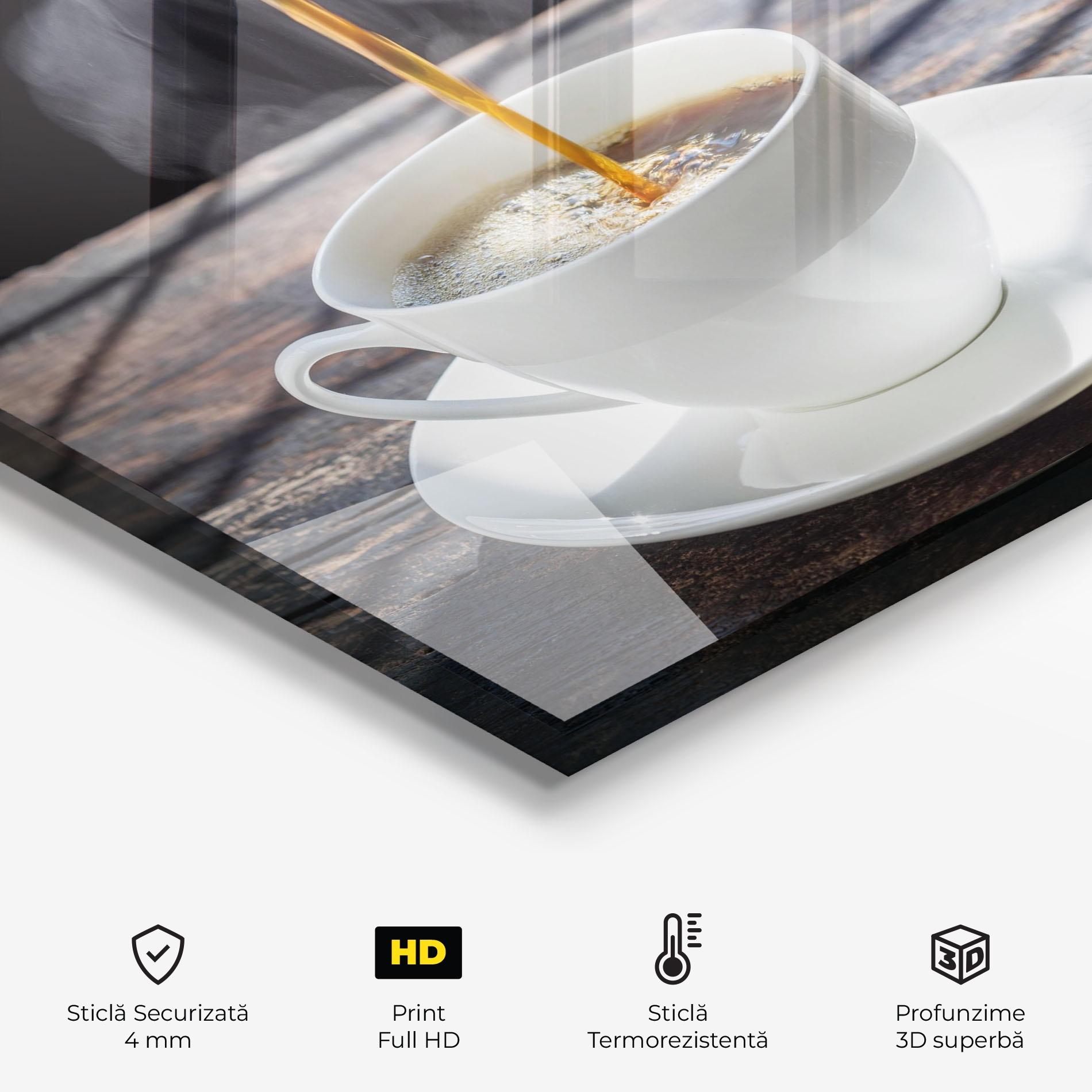 Panou Sticla Bucatarie Pouring Coffee mockup 2