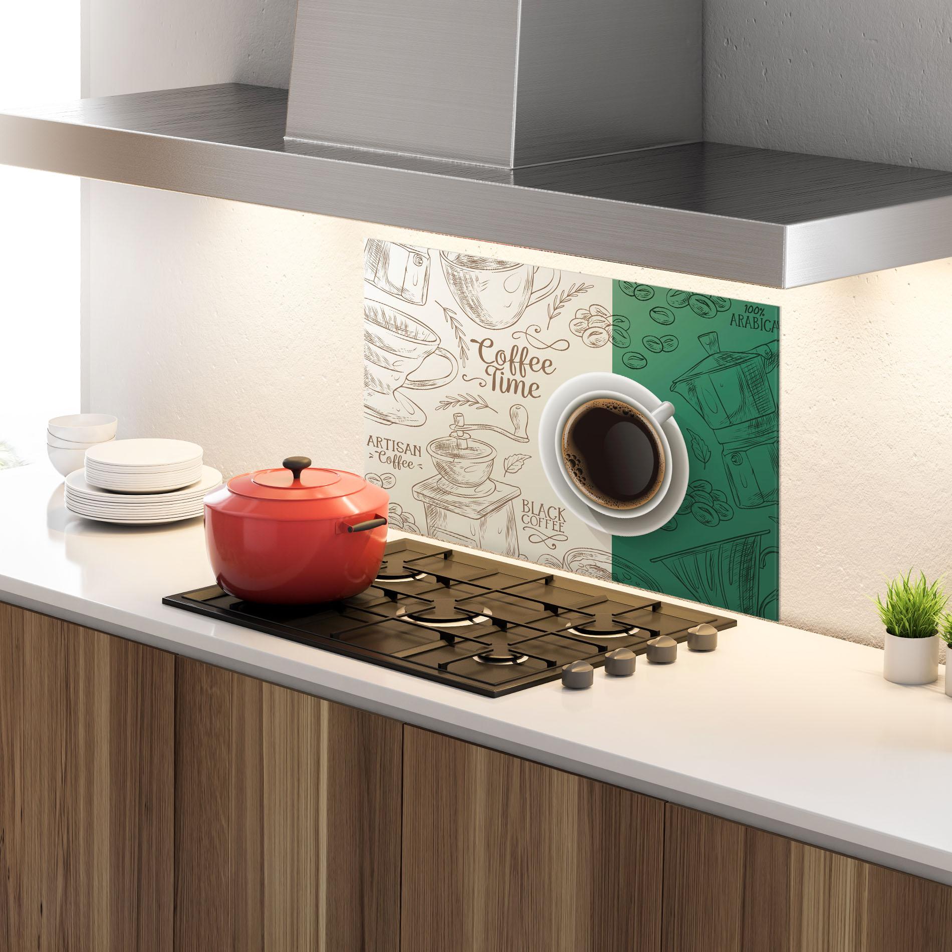Panou Sticla Bucatarie Artisan Coffee mockup 4