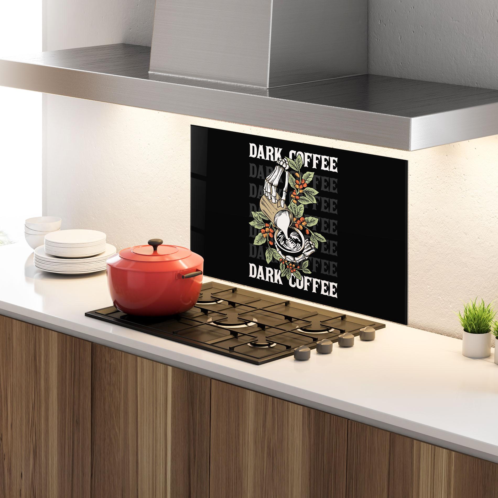 Panou Sticla Bucatarie Dark Coffee mockup 4