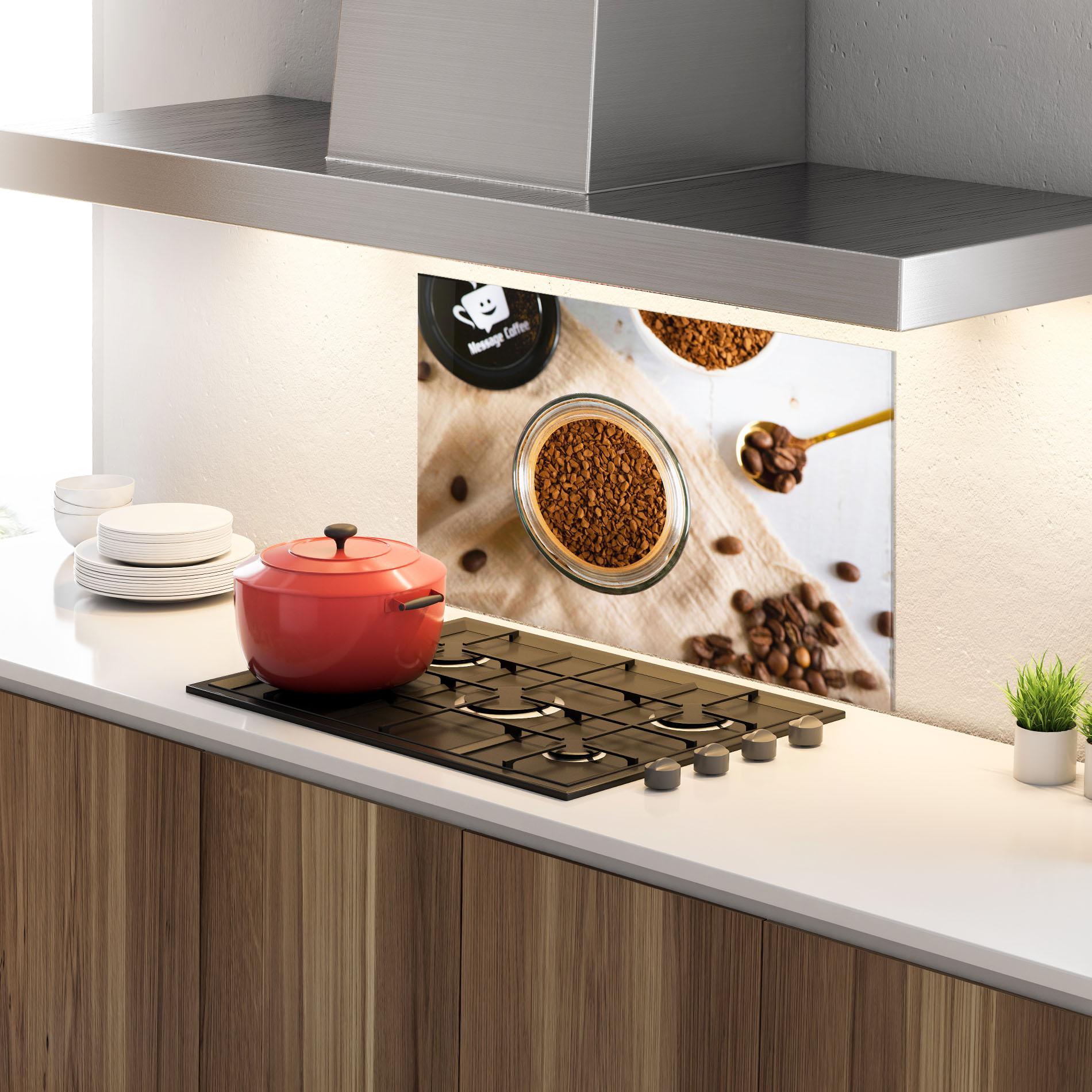 Panou Sticla Bucatarie Ground Coffee mockup 4