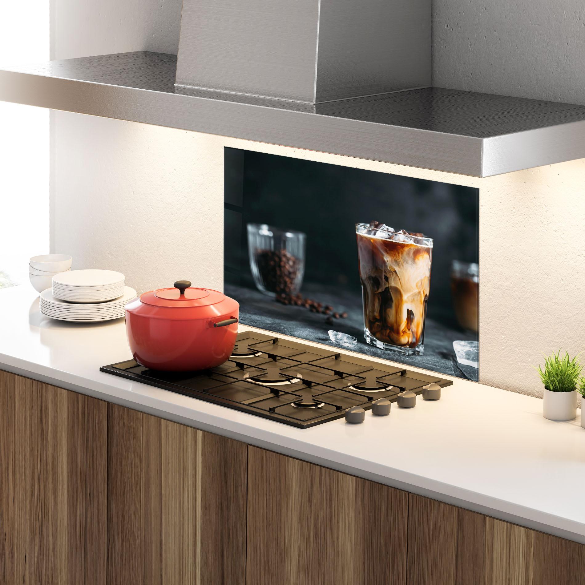 Panou Sticla Bucatarie Iced Coffee mockup 4