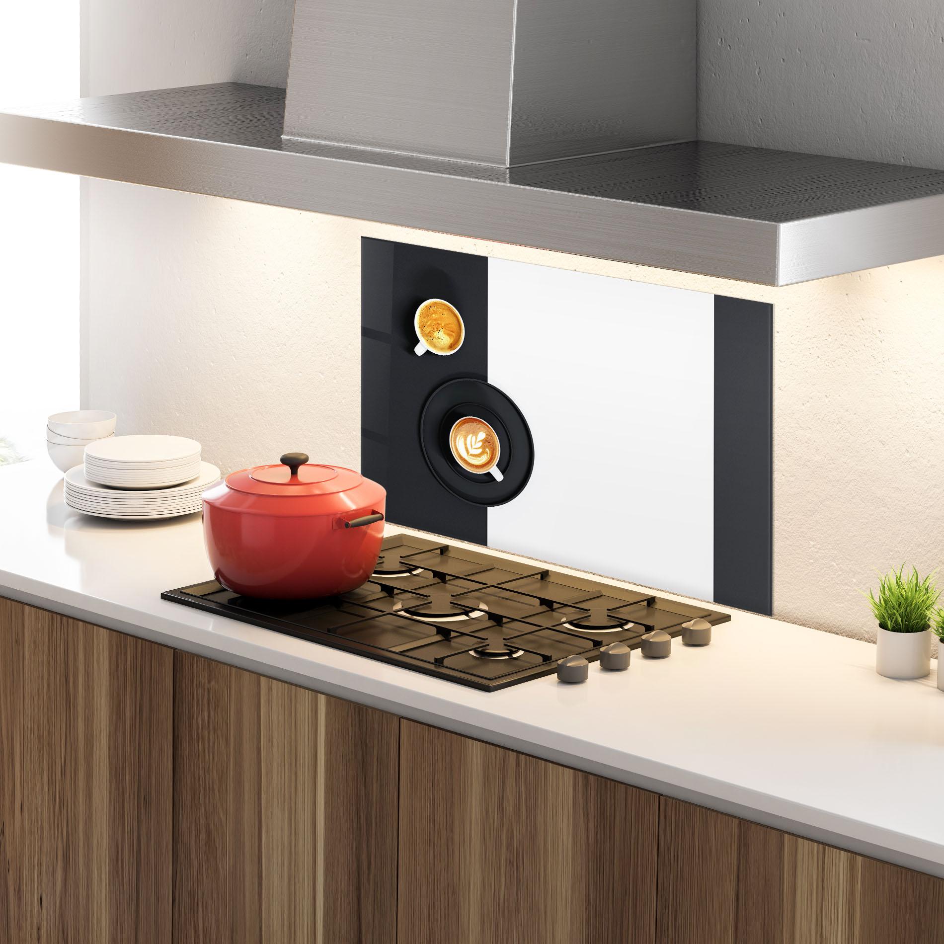 Panou Sticla Bucatarie White Coffee Cup mockup 4