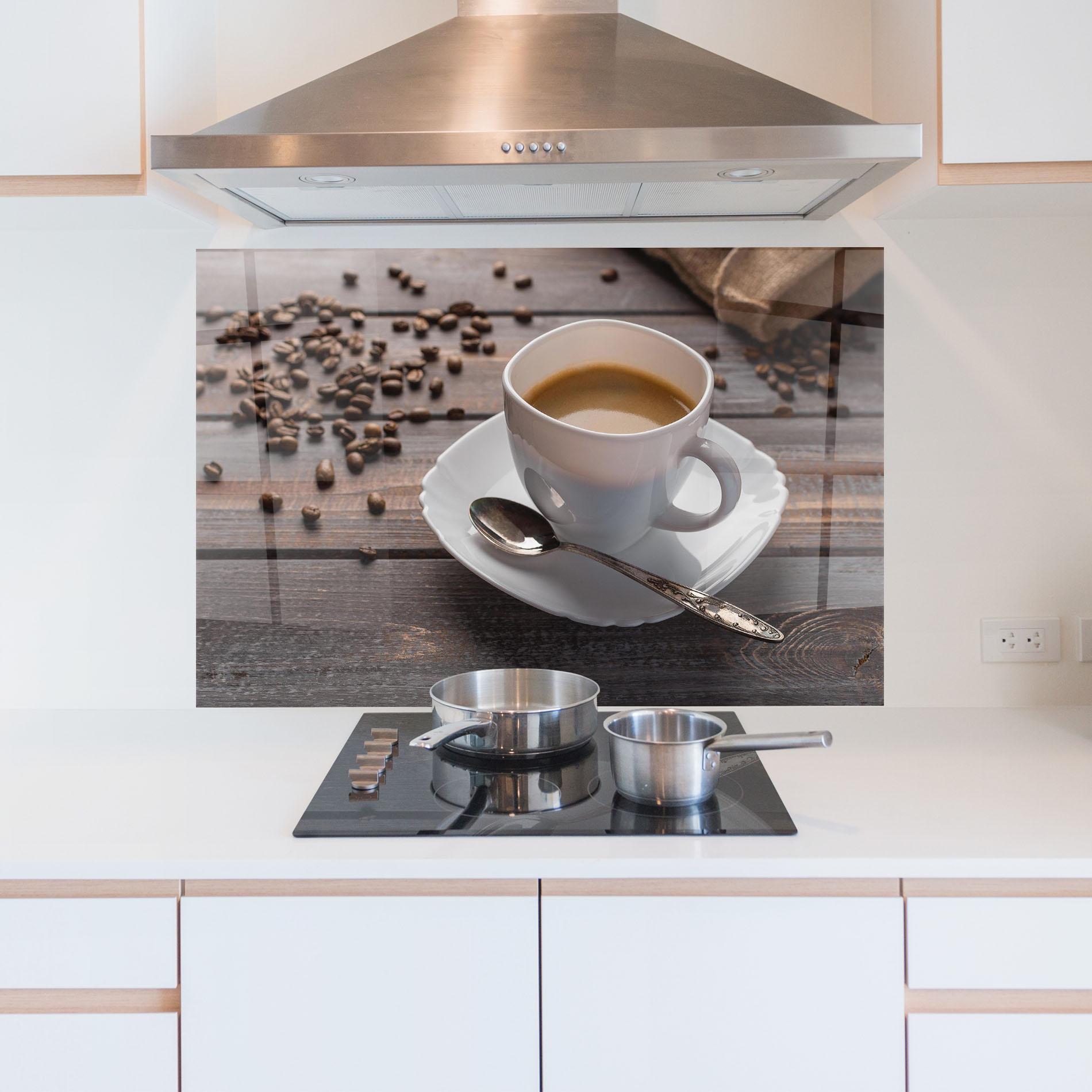 Panou Sticla Bucatarie Aroma Coffee mockup 5