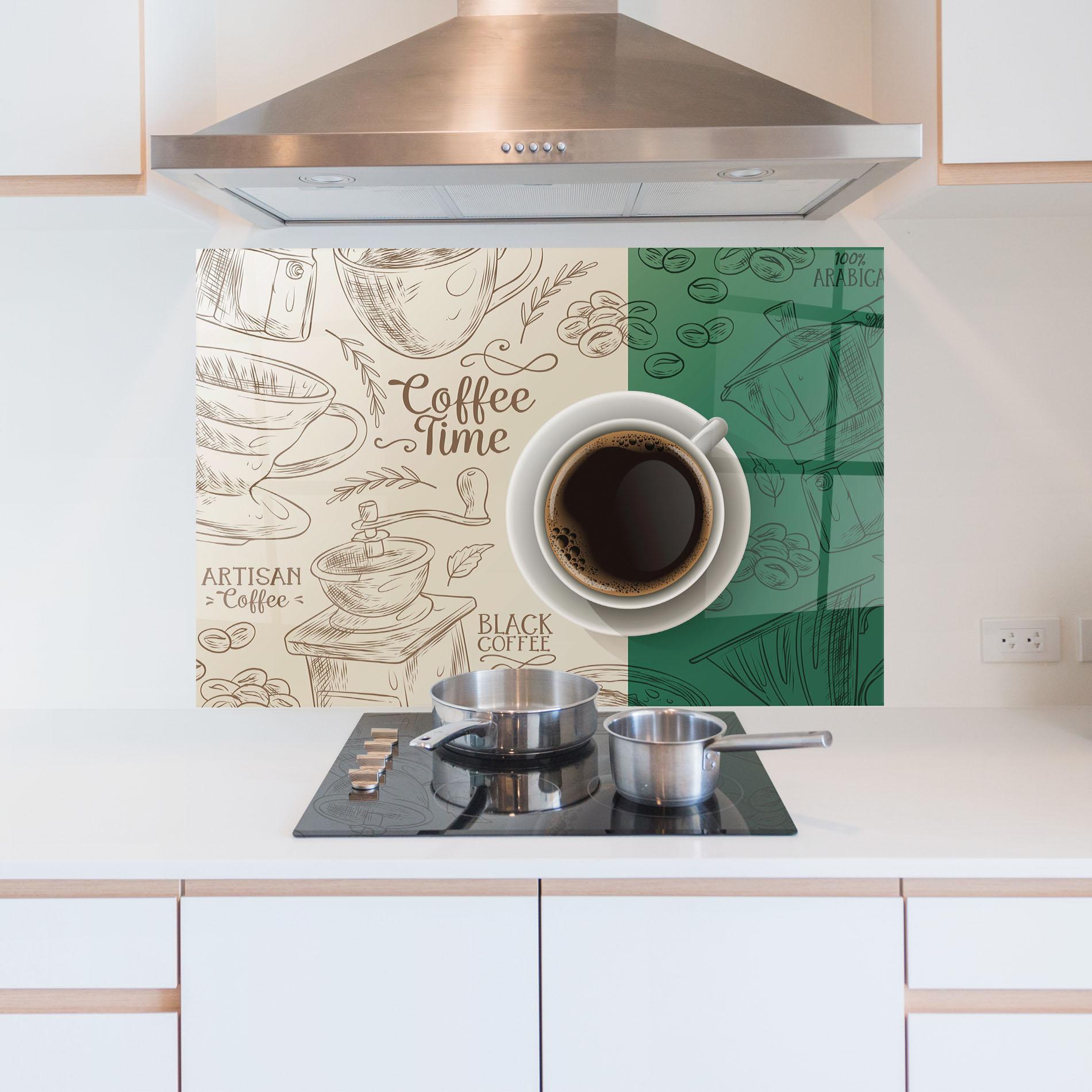 Panou Sticla Bucatarie Artisan Coffee mockup 5
