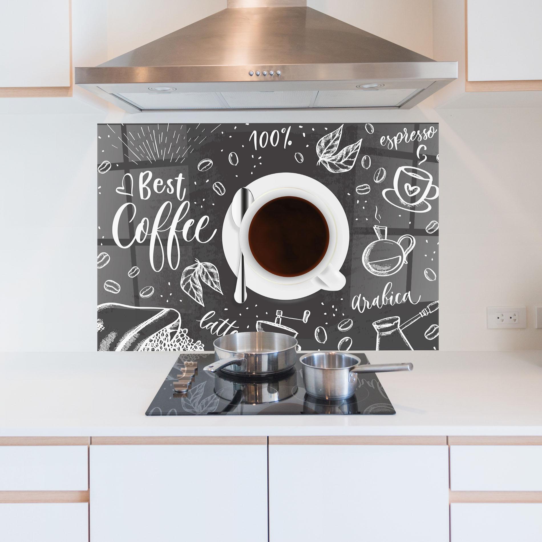 Panou Sticla Bucatarie Best Coffee mockup 5