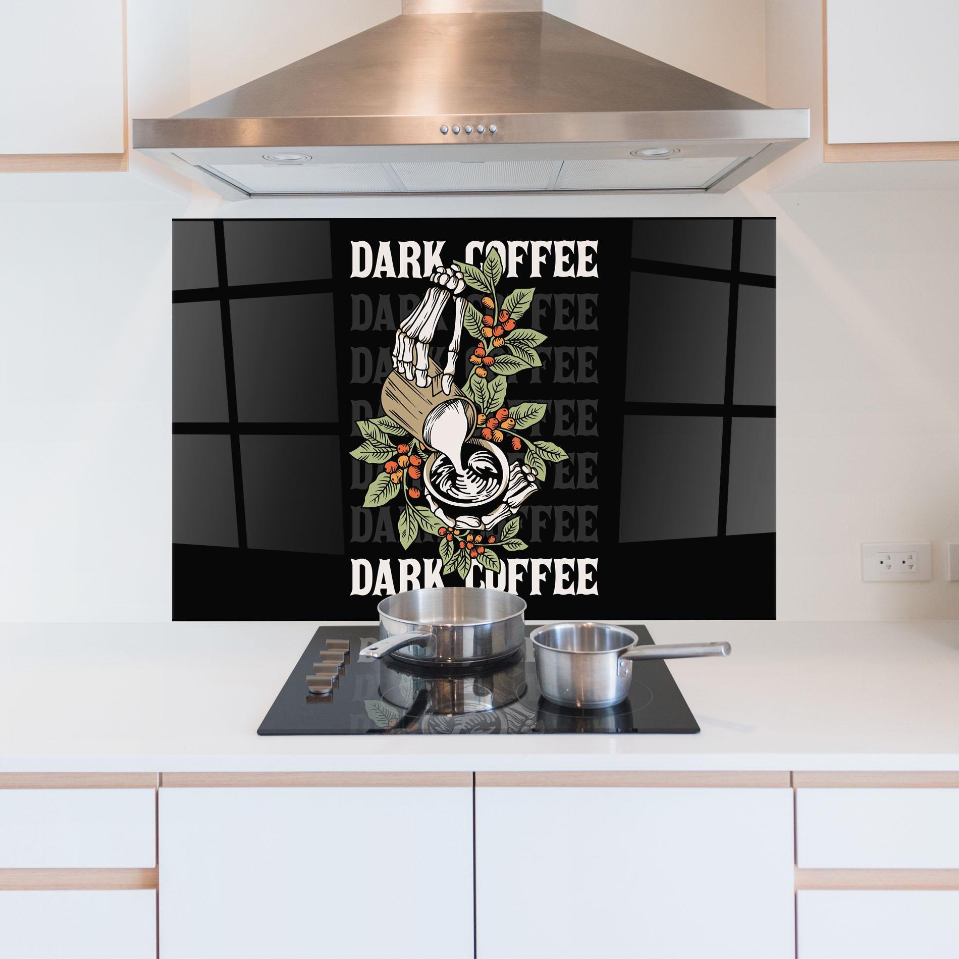 Panou Sticla Bucatarie Dark Coffee mockup 5