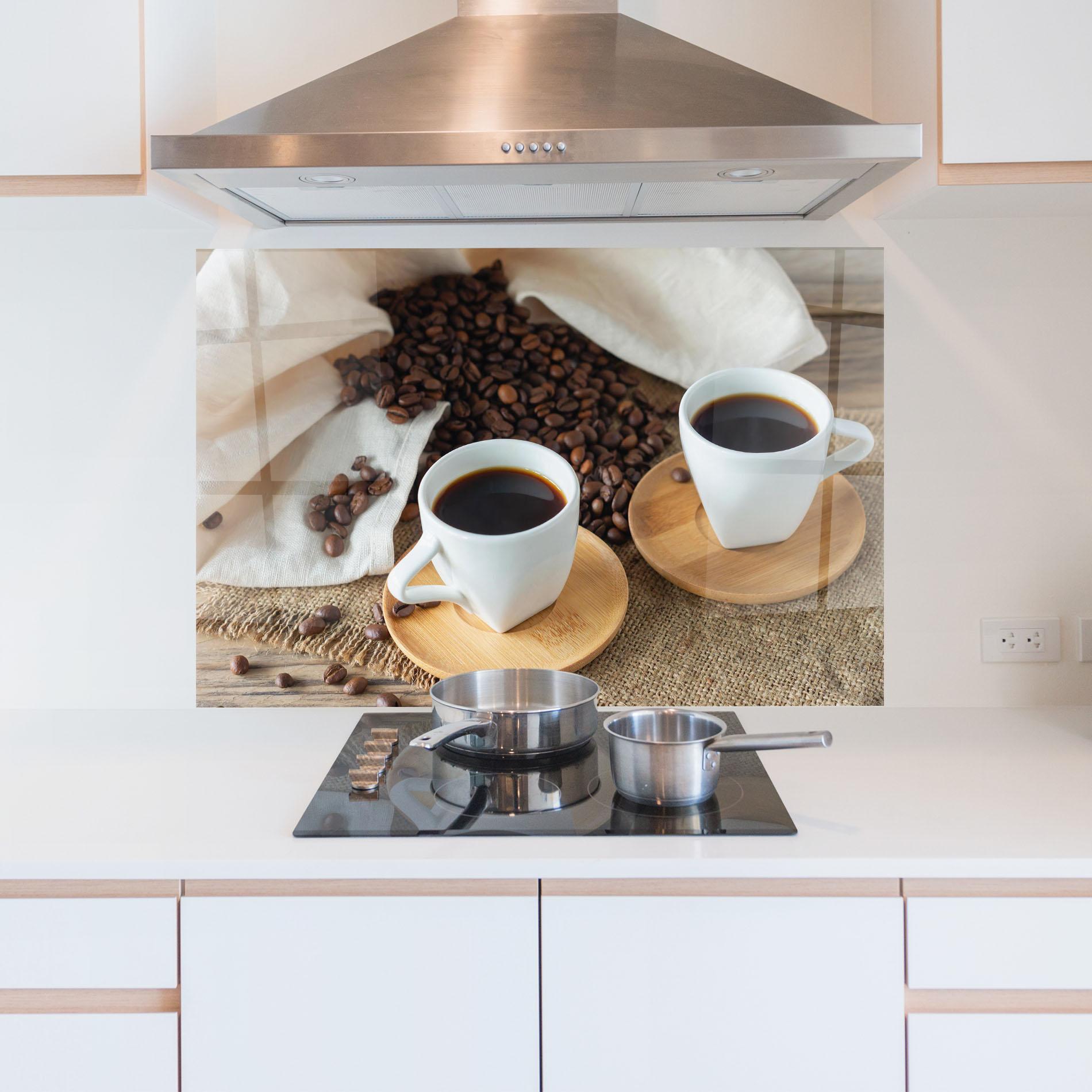 Panou Sticla Bucatarie Fresh Espresso mockup 5