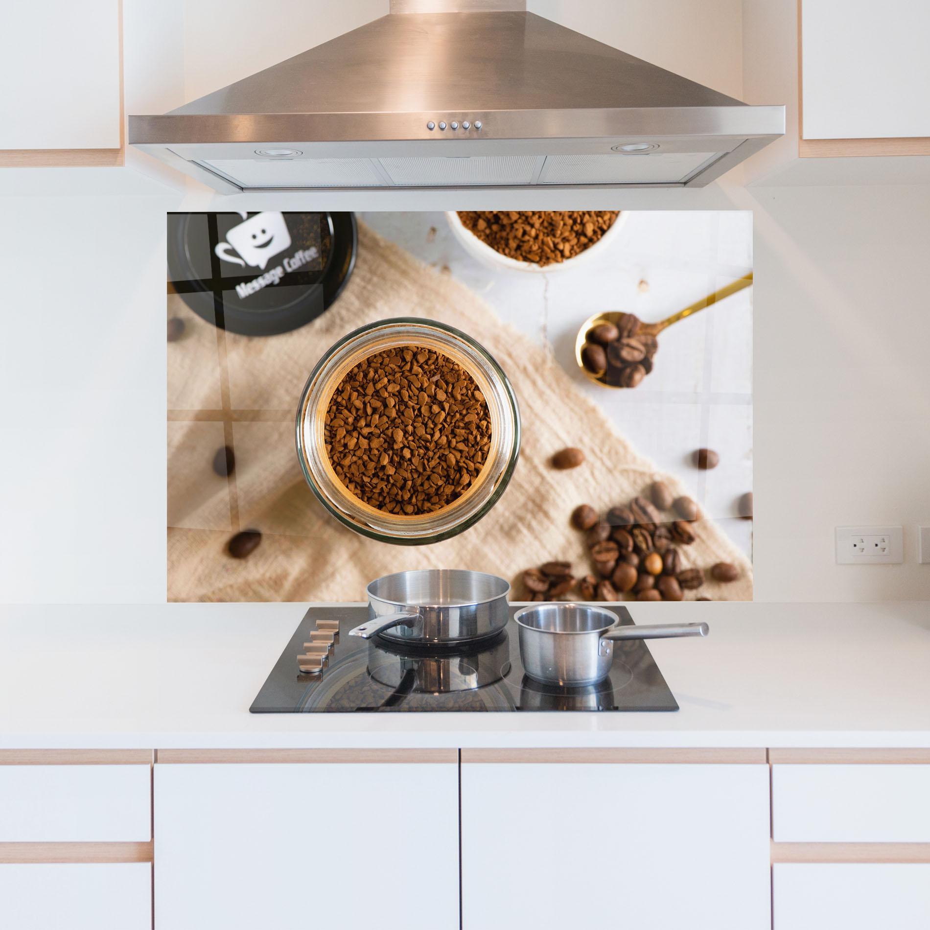 Panou Sticla Bucatarie Ground Coffee mockup 5