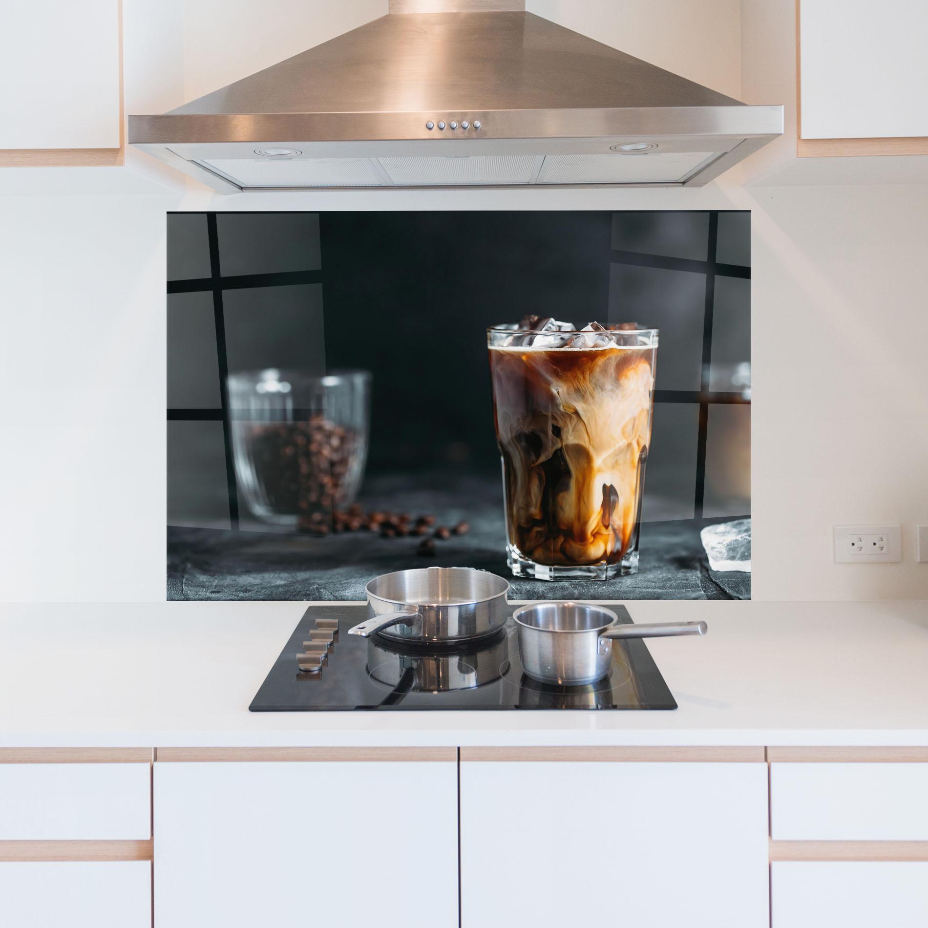Panou Sticla Bucatarie Iced Coffee mockup 5