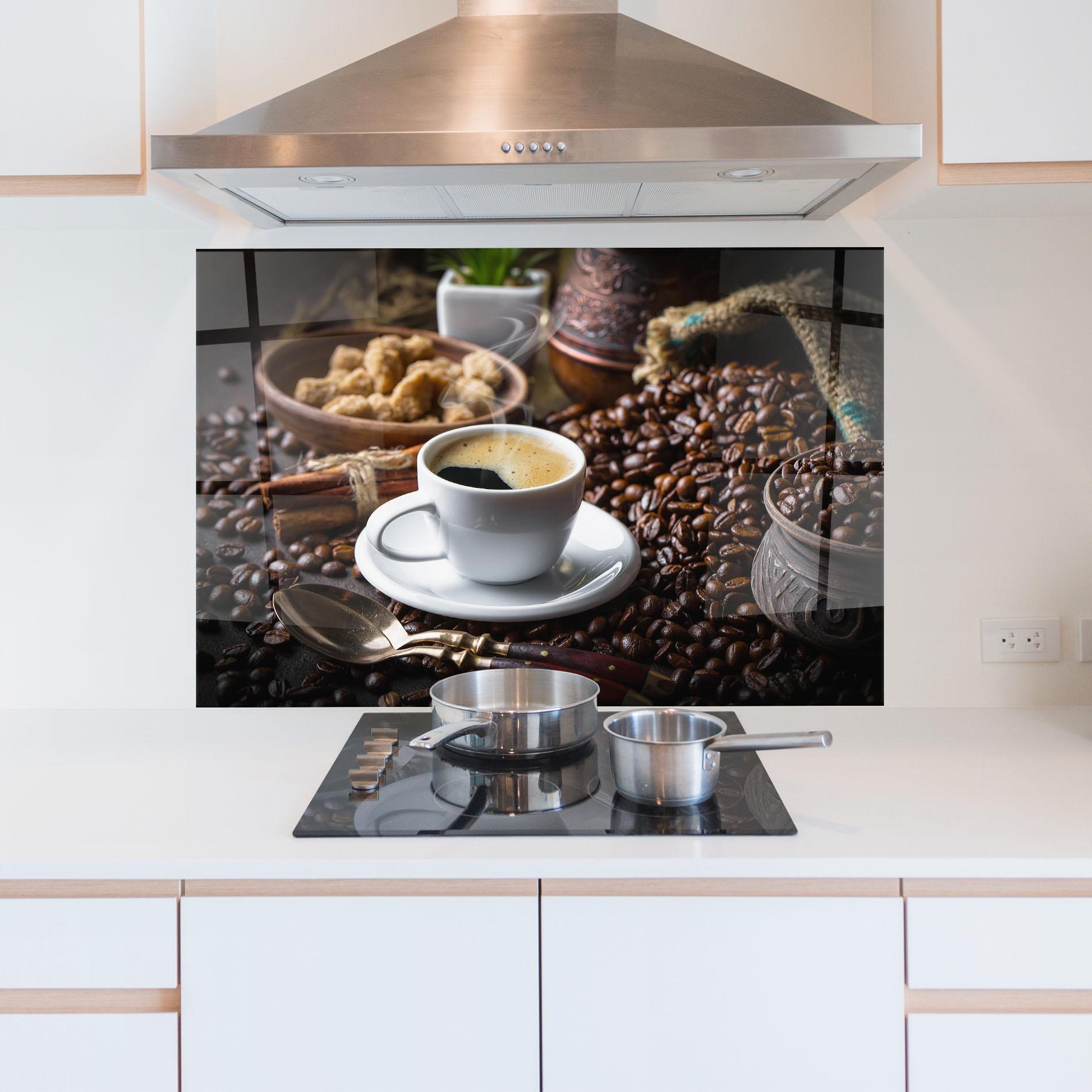 Panou Sticla Bucatarie Old Coffee Cup mockup 5