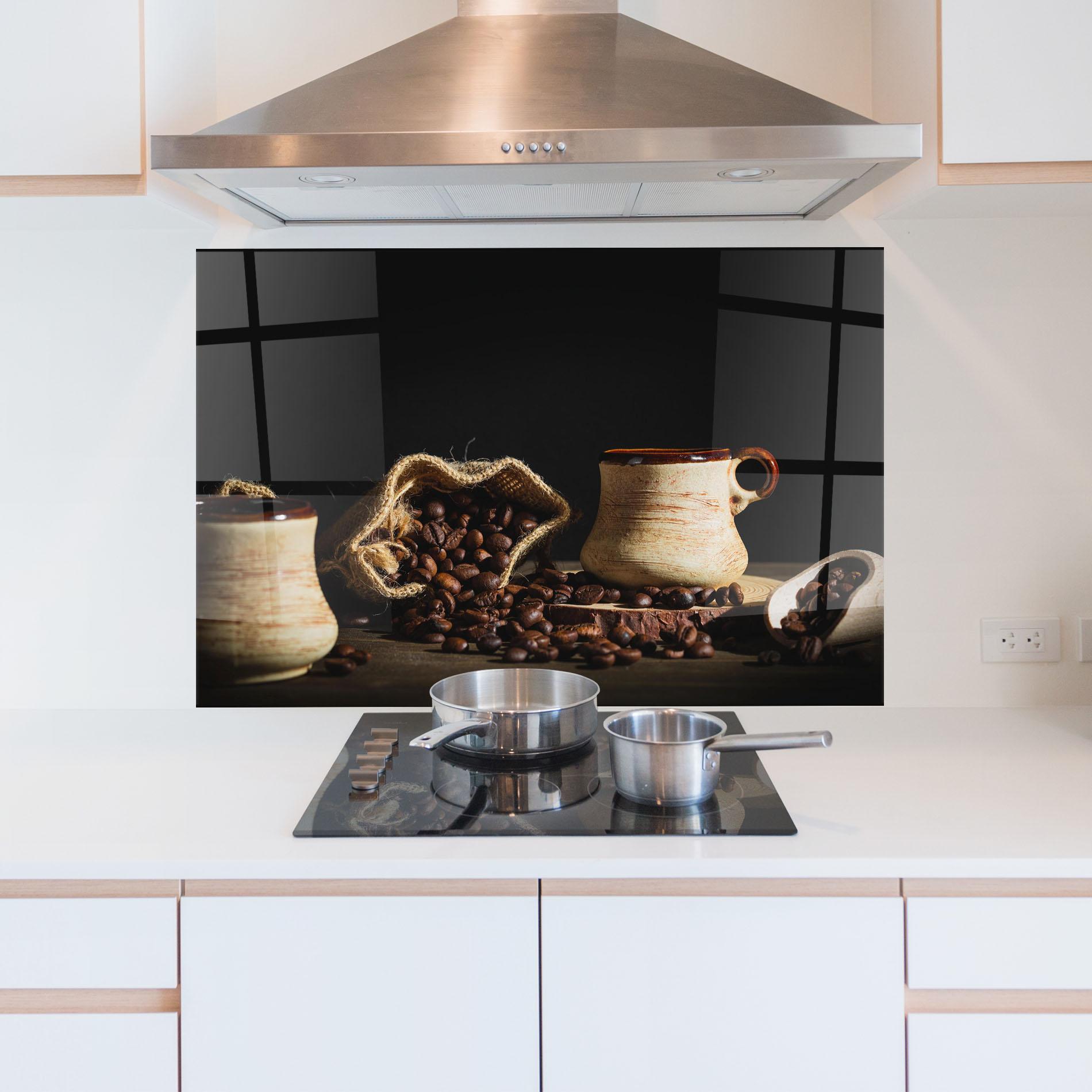 Panou Sticla Bucatarie Old Cup Of Coffee mockup 5