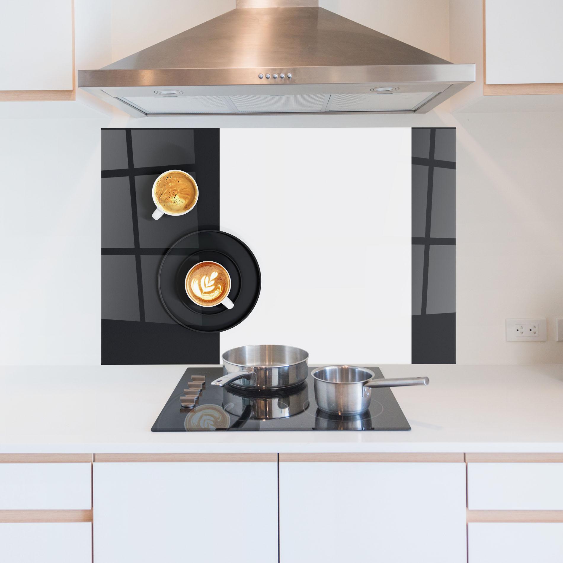 Panou Sticla Bucatarie White Coffee Cup mockup 5