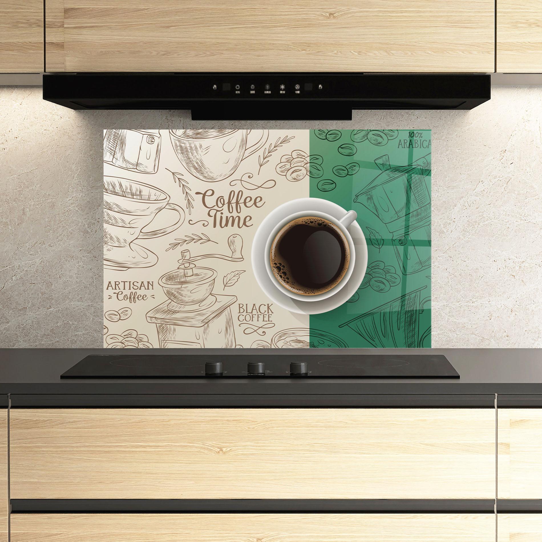 Panou Sticla Bucatarie Artisan Coffee mockup 3