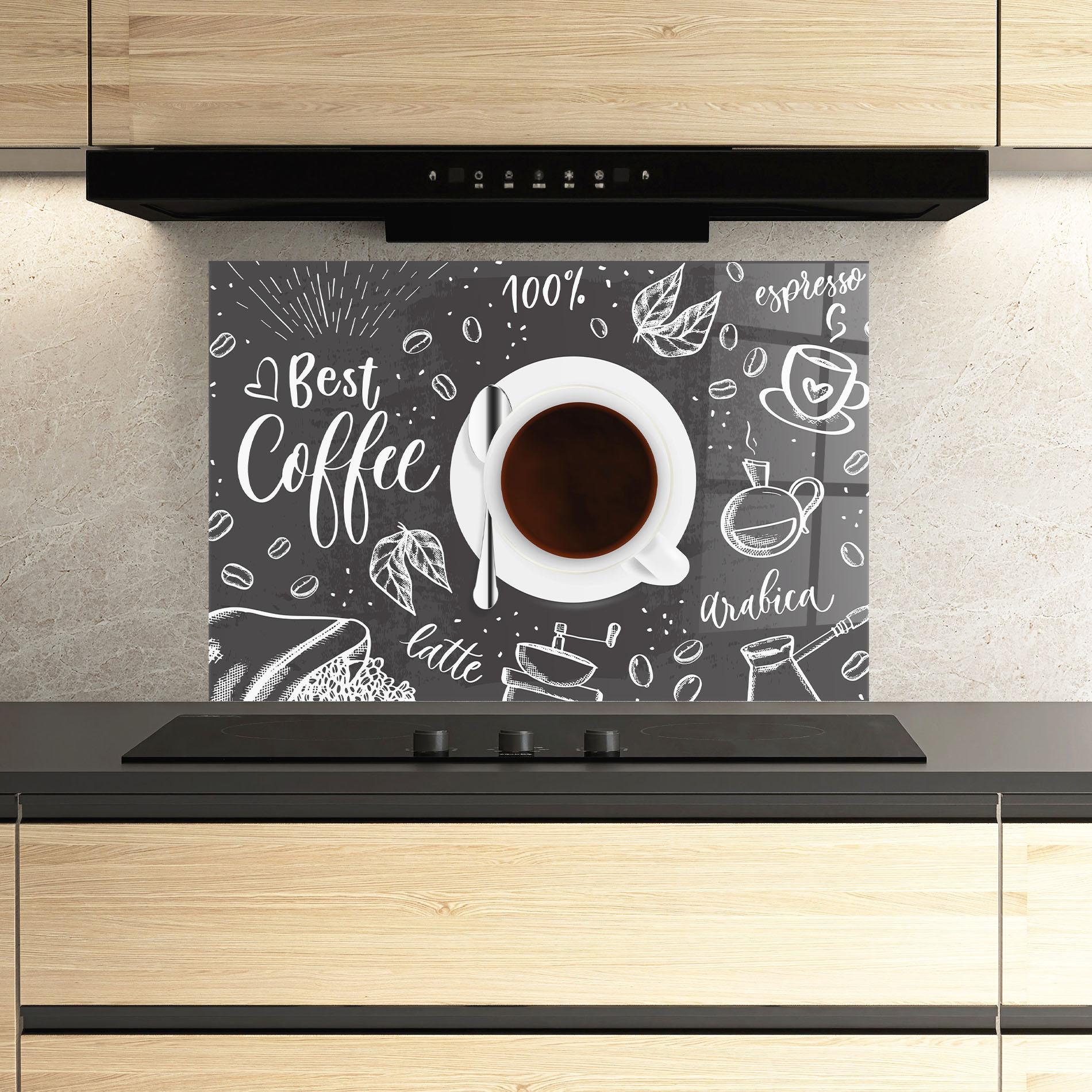 Panou Sticla Bucatarie Best Coffee mockup 3