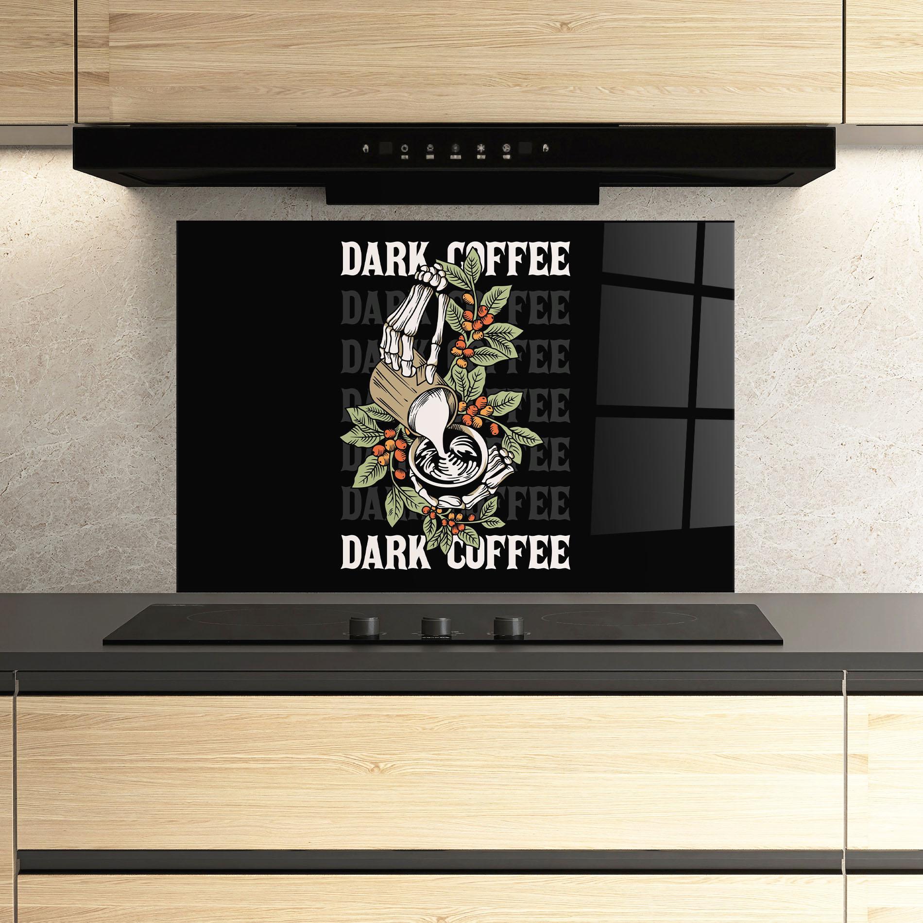 Panou Sticla Bucatarie Dark Coffee mockup 3
