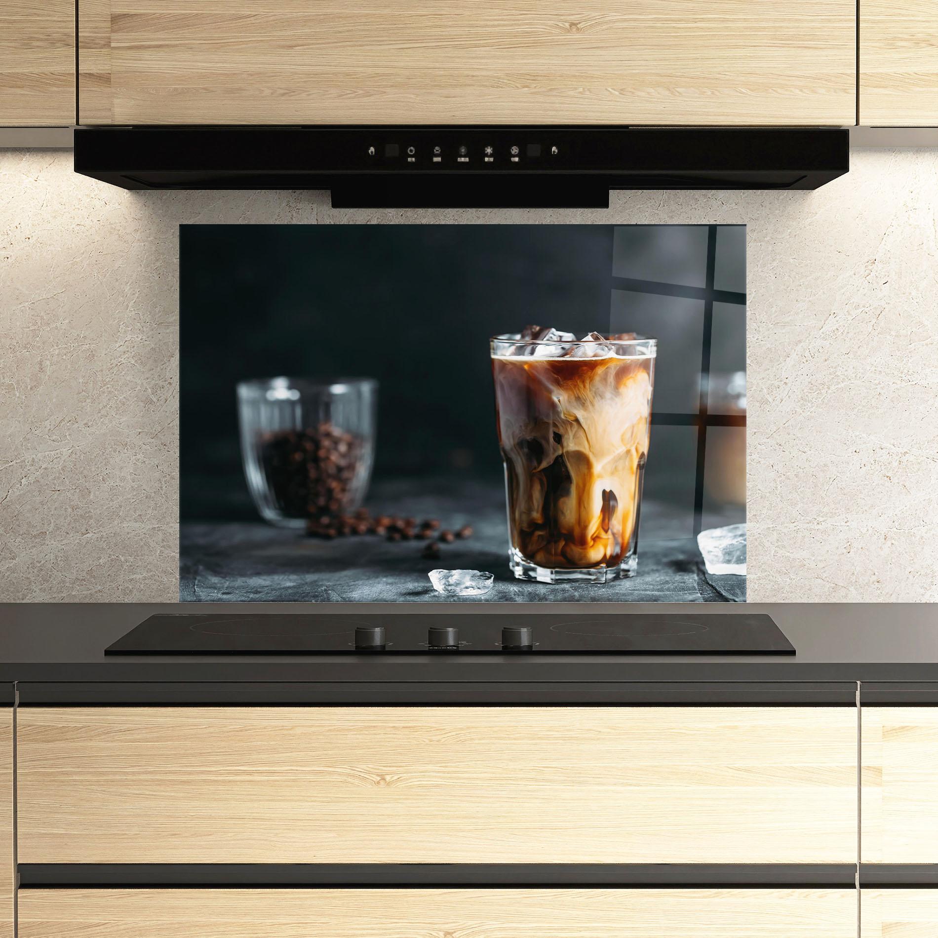 Panou Sticla Bucatarie Iced Coffee mockup 3