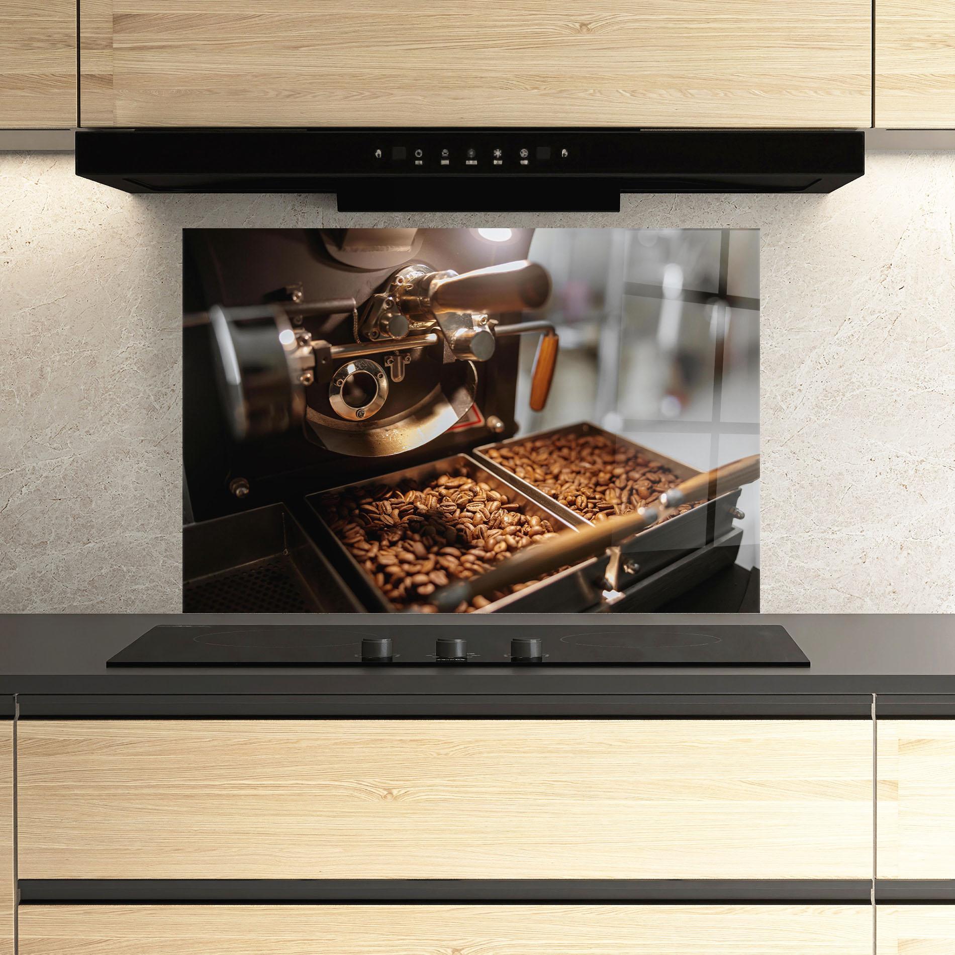 Panou Sticla Bucatarie Industrial Coffee Machine mockup 3