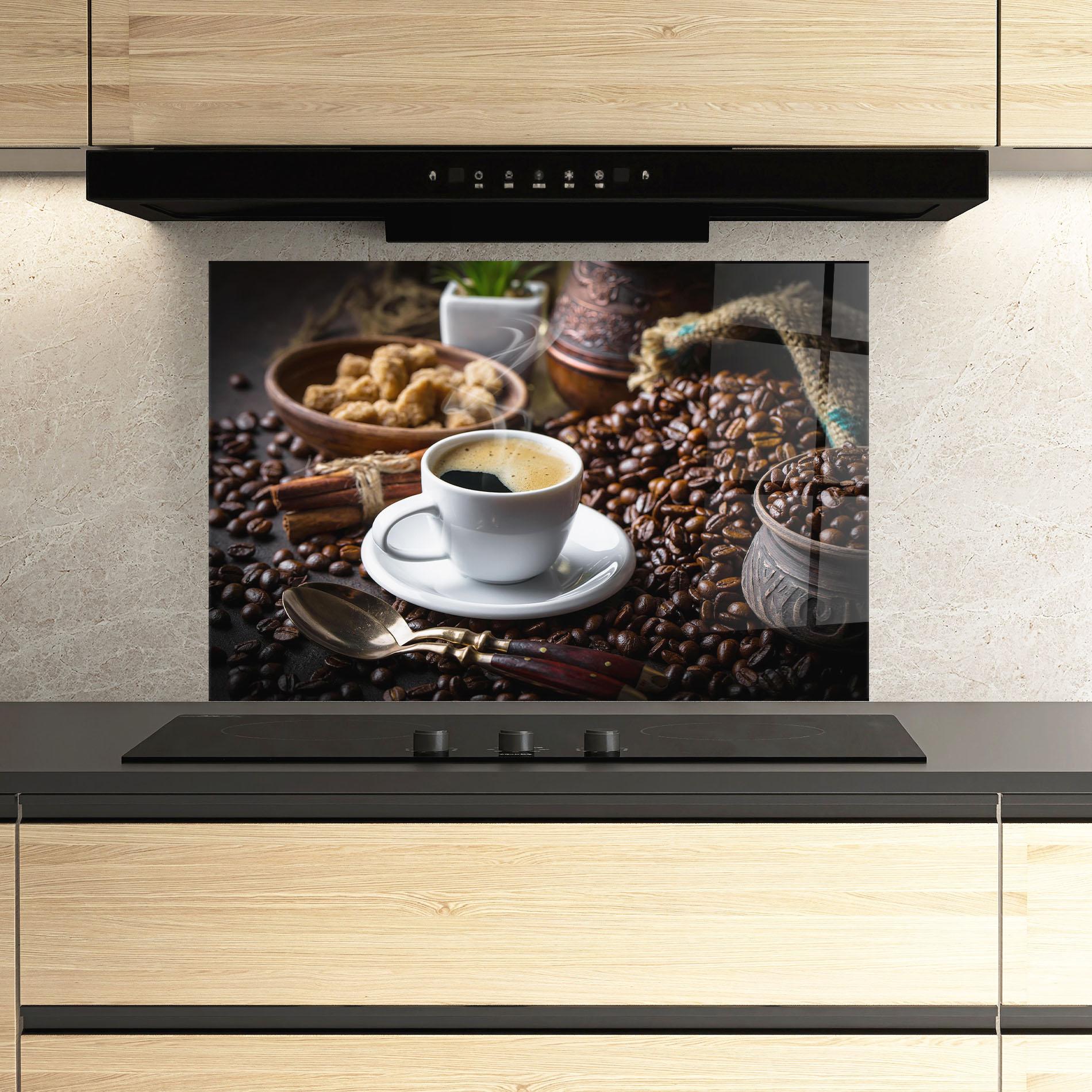 Panou Sticla Bucatarie Old Coffee Cup mockup 3