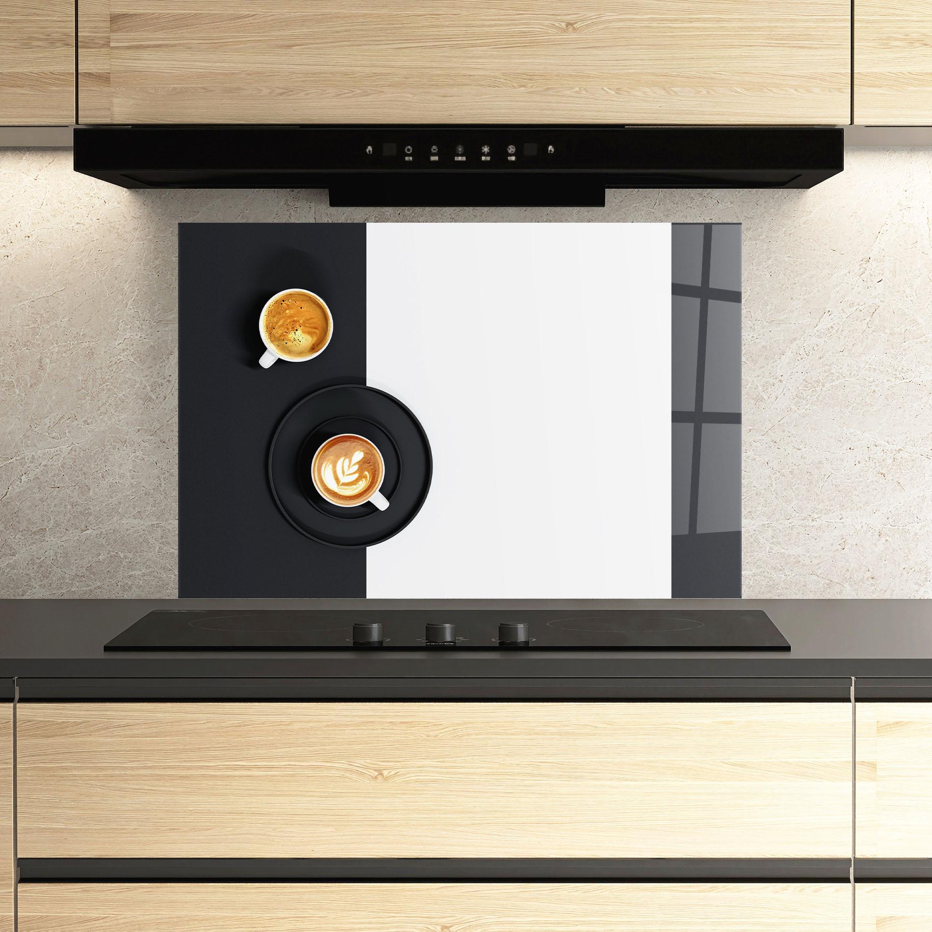 Panou Sticla Bucatarie White Coffee Cup mockup 3