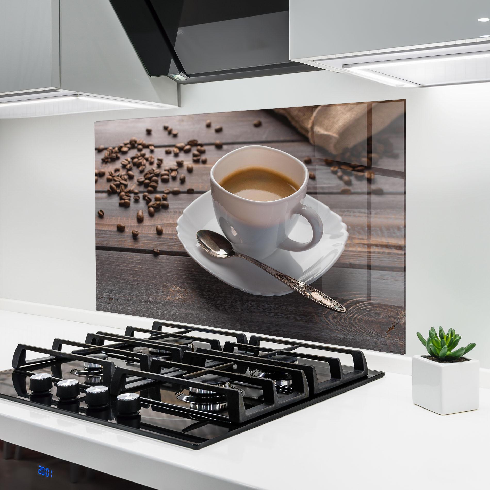 Panou Sticla Bucatarie Aroma Coffee mockup 6