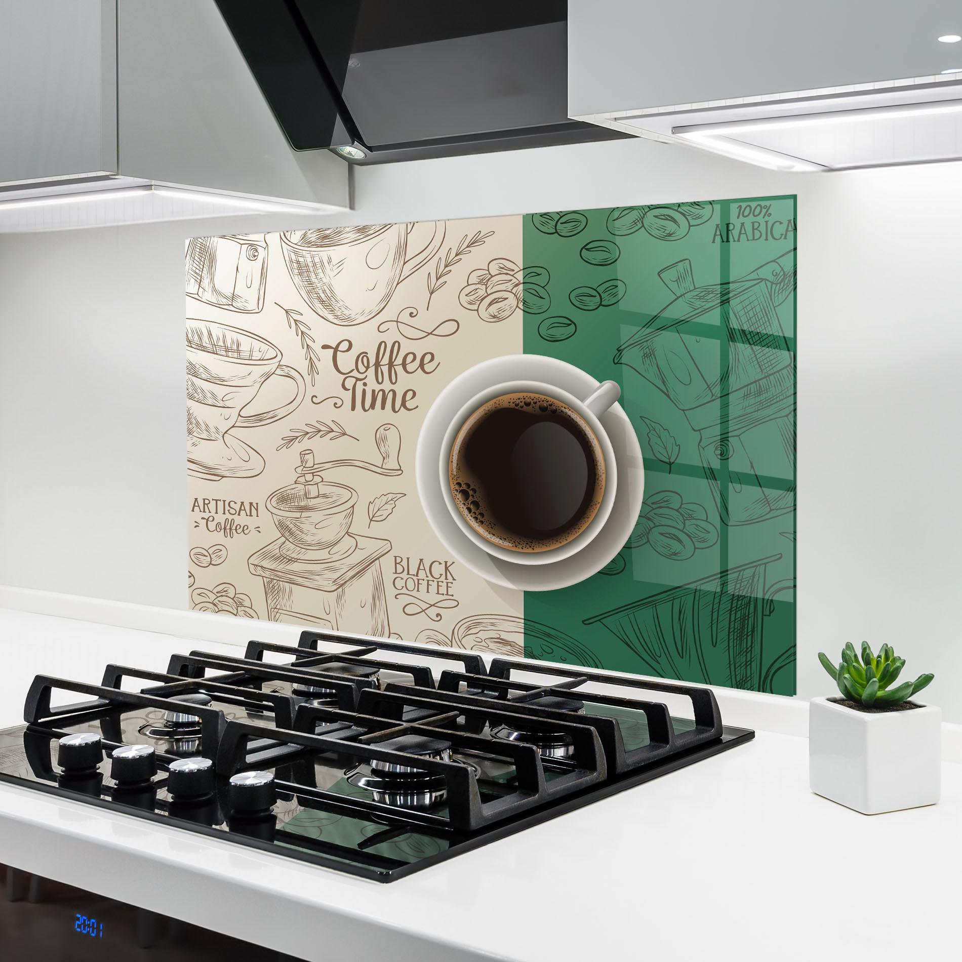Panou Sticla Bucatarie Artisan Coffee mockup 6
