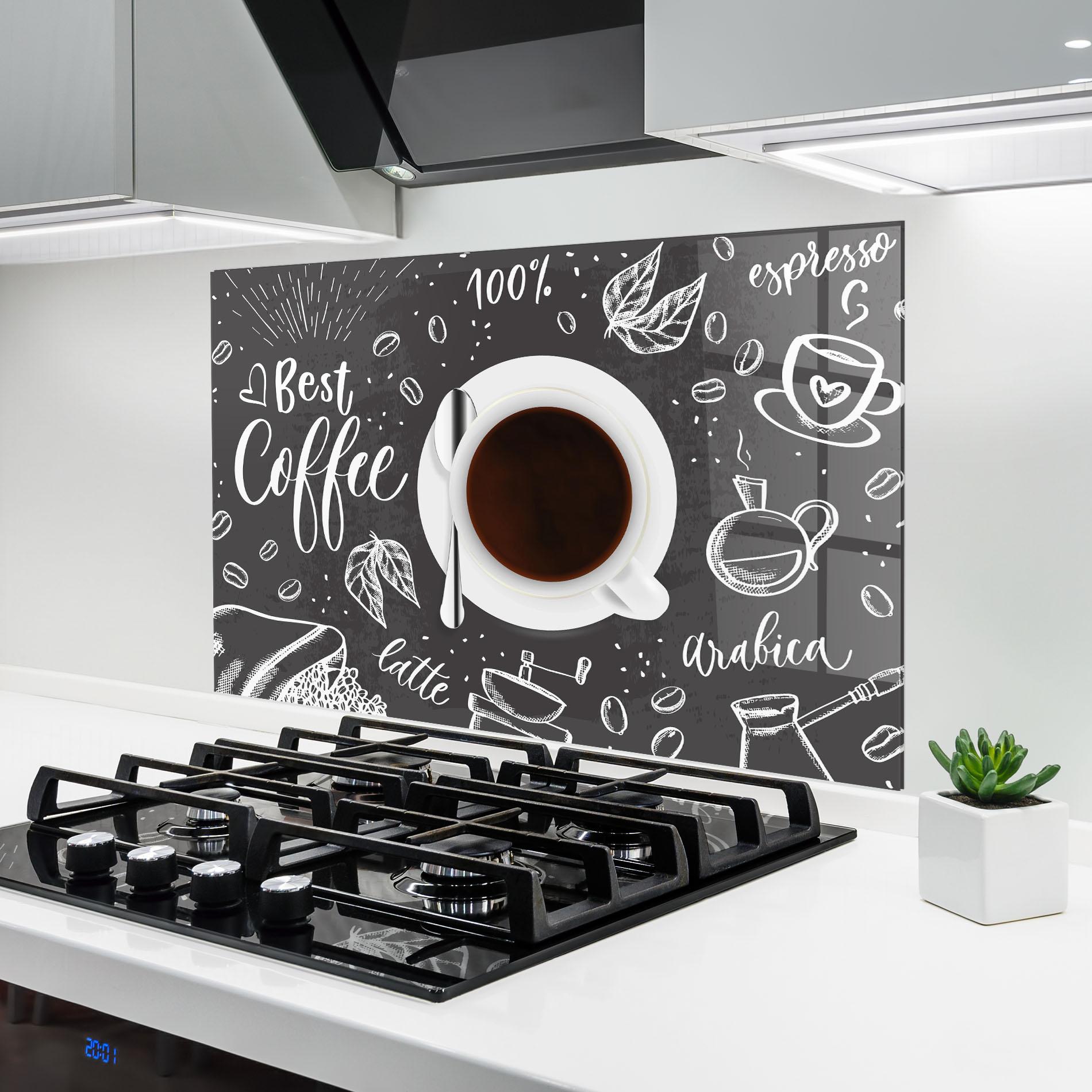 Panou Sticla Bucatarie Best Coffee mockup 6