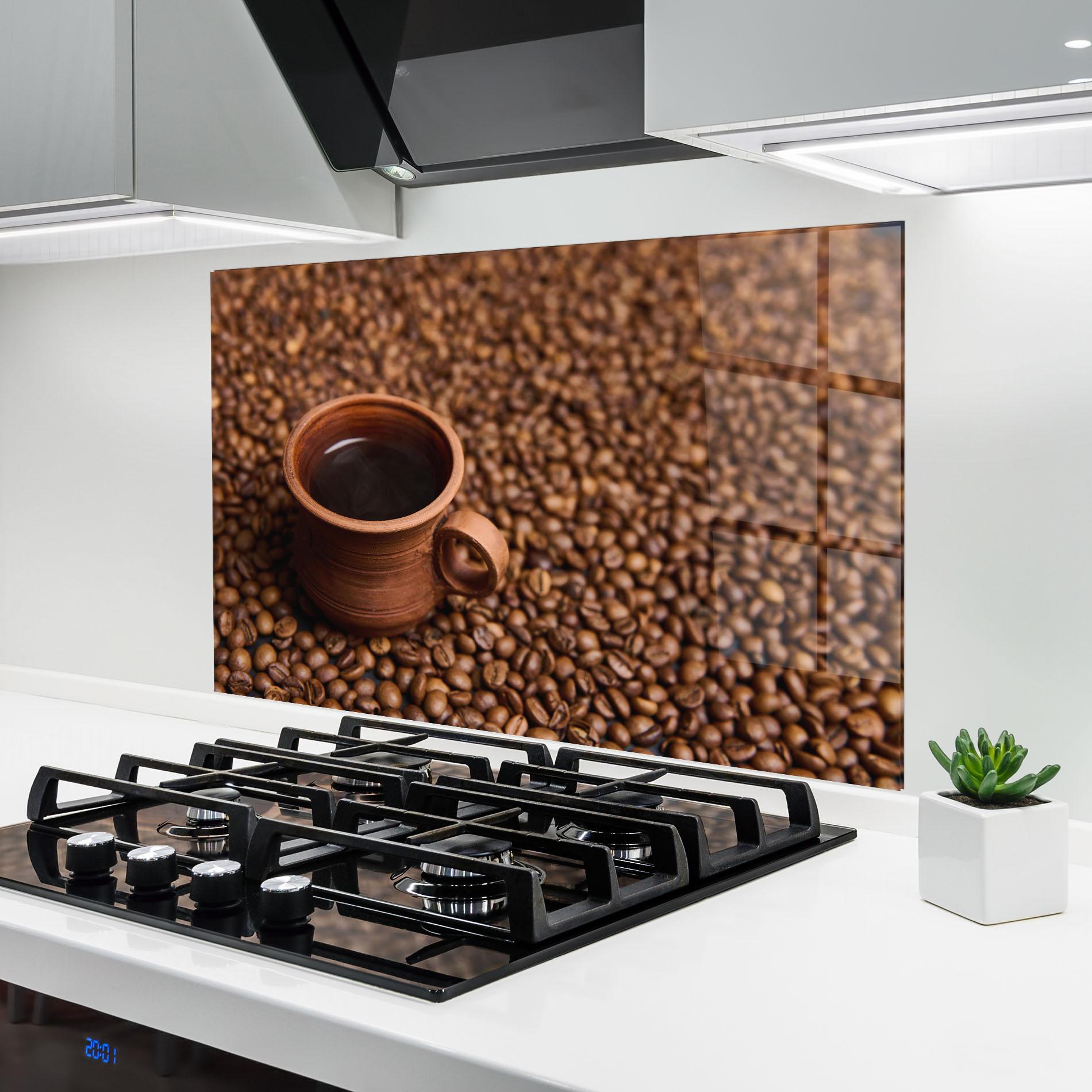 Panou Sticla Bucatarie Clay Coffee Cup mockup 6