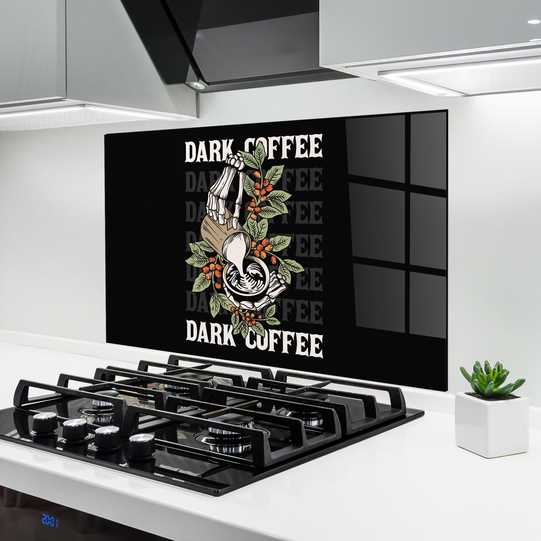 Panou Sticla Bucatarie Dark Coffee mockup 6