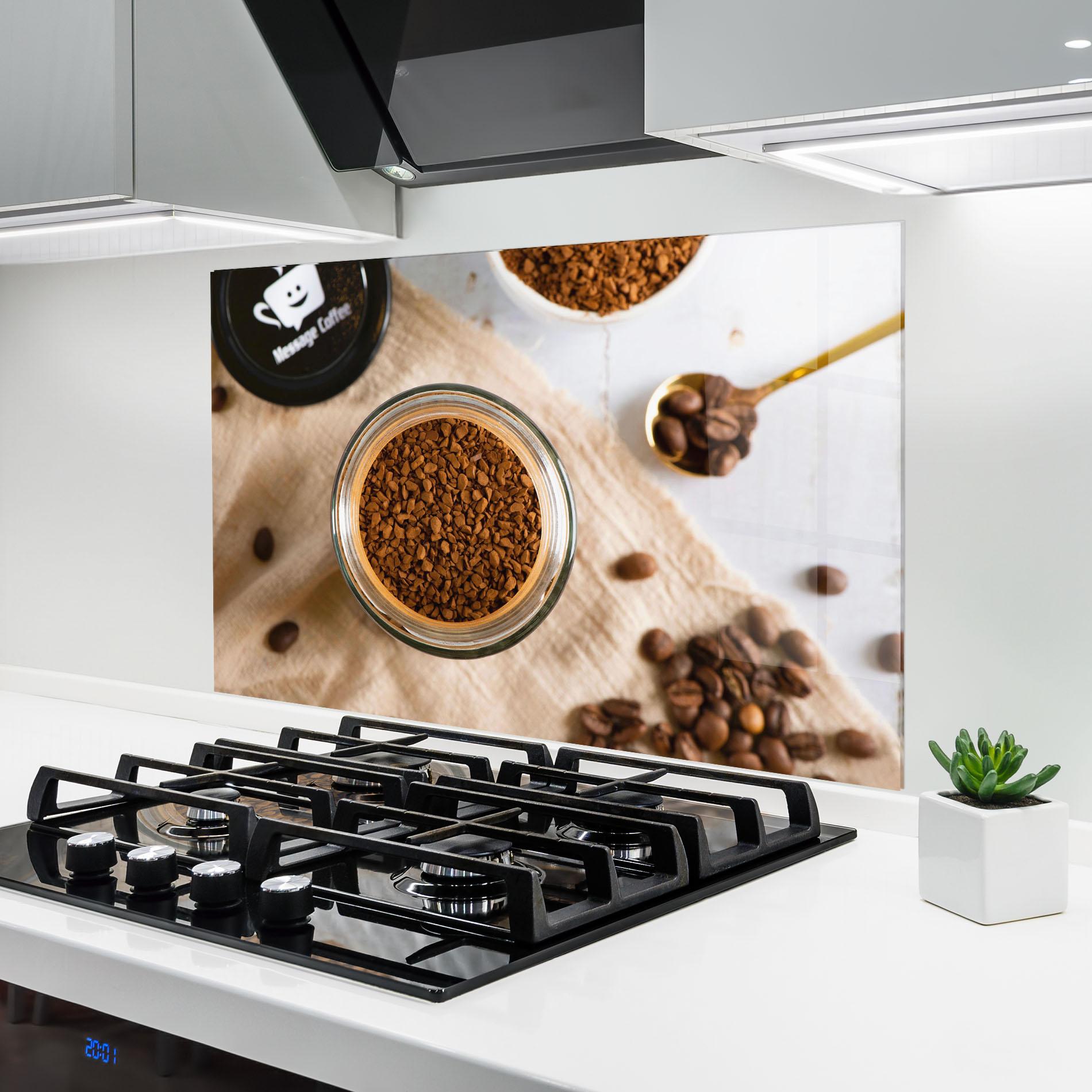 Panou Sticla Bucatarie Ground Coffee mockup 6