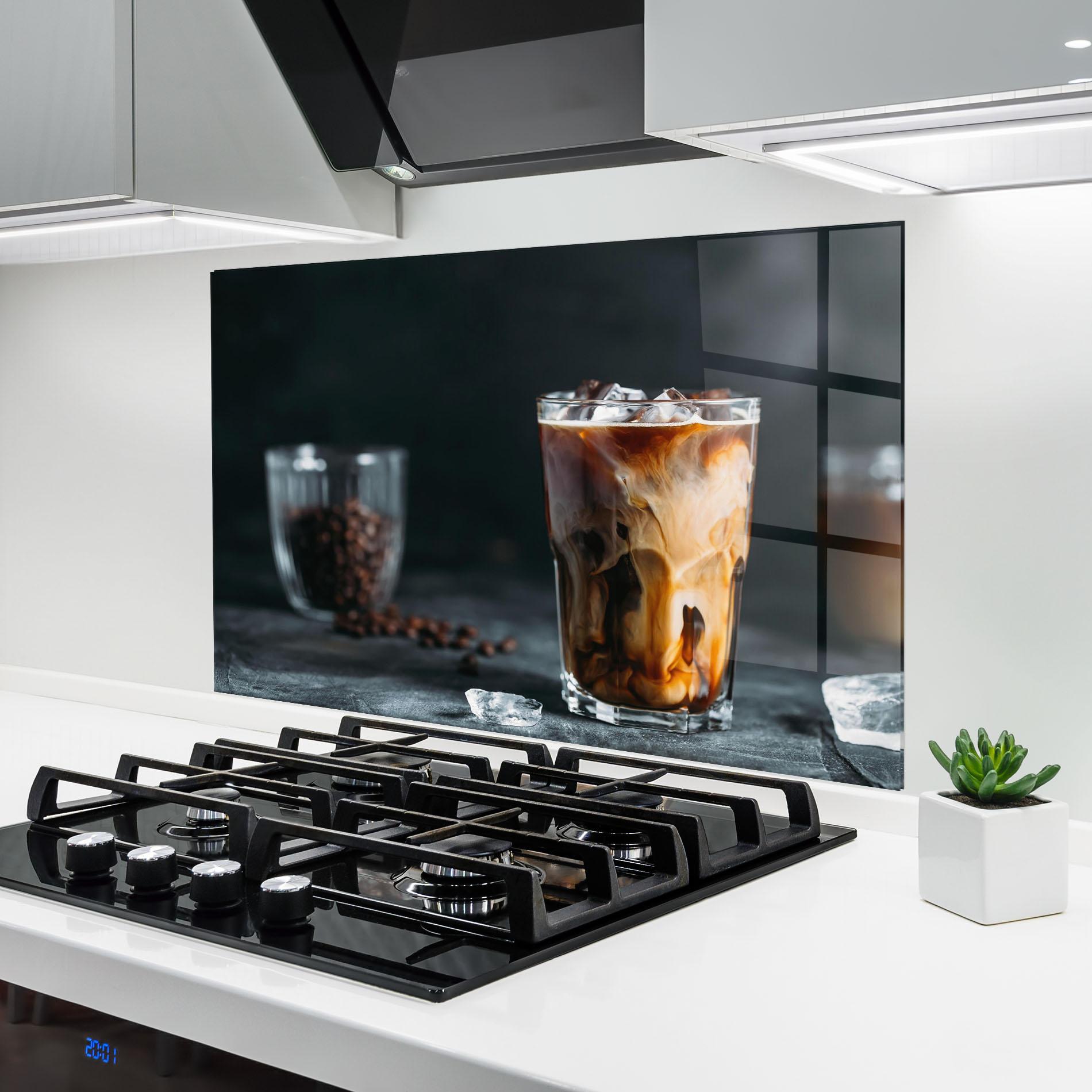 Panou Sticla Bucatarie Iced Coffee mockup 6