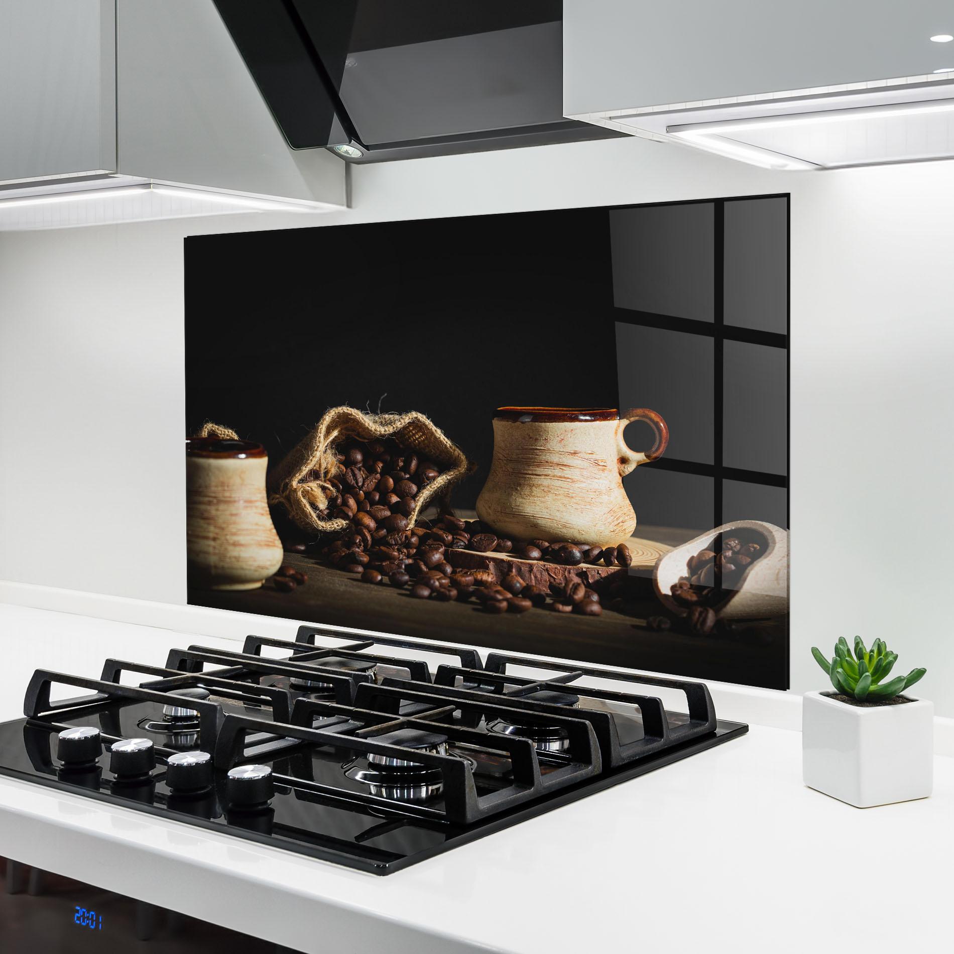 Panou Sticla Bucatarie Old Cup Of Coffee mockup 6