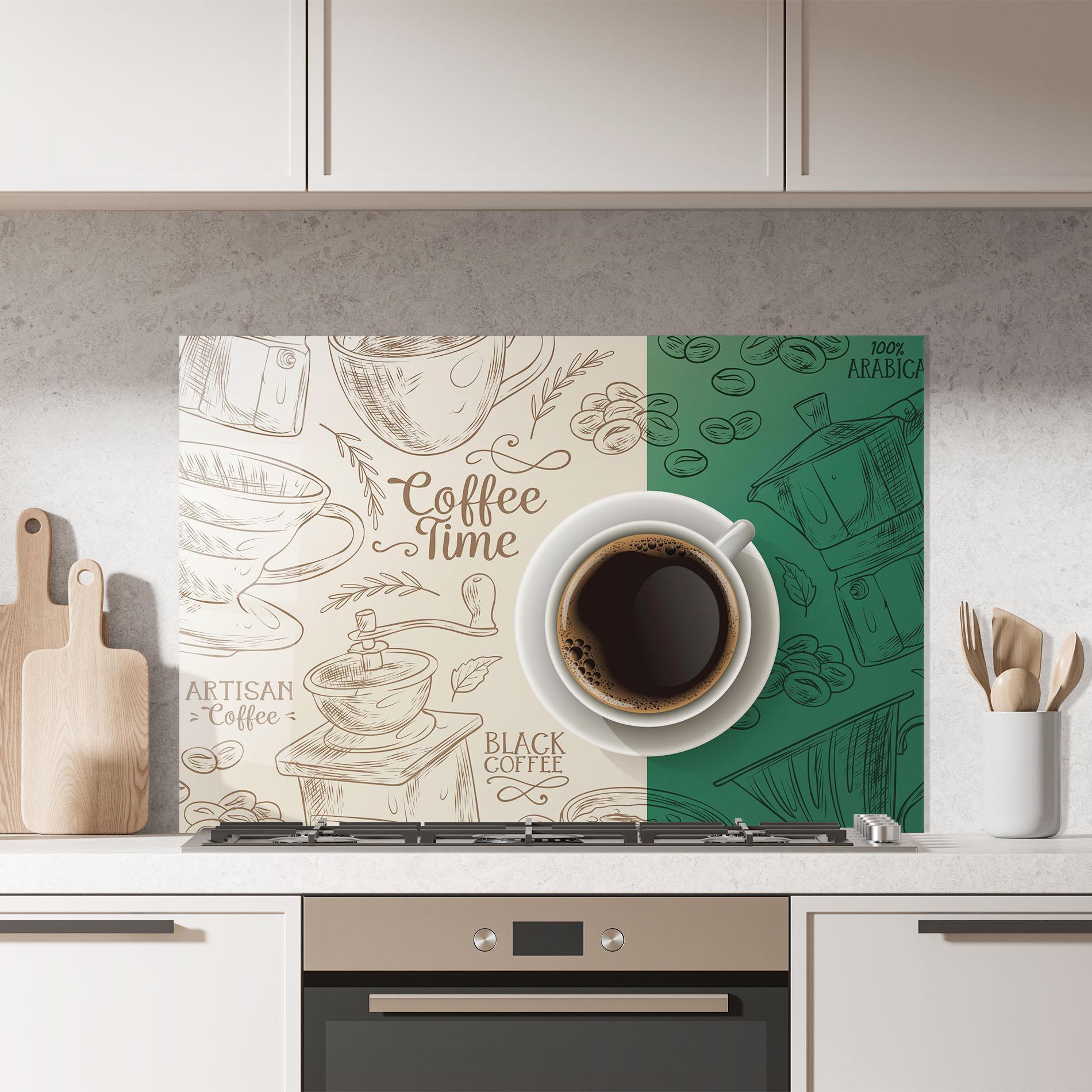 Panou Sticla Bucatarie Artisan Coffee mockup 7