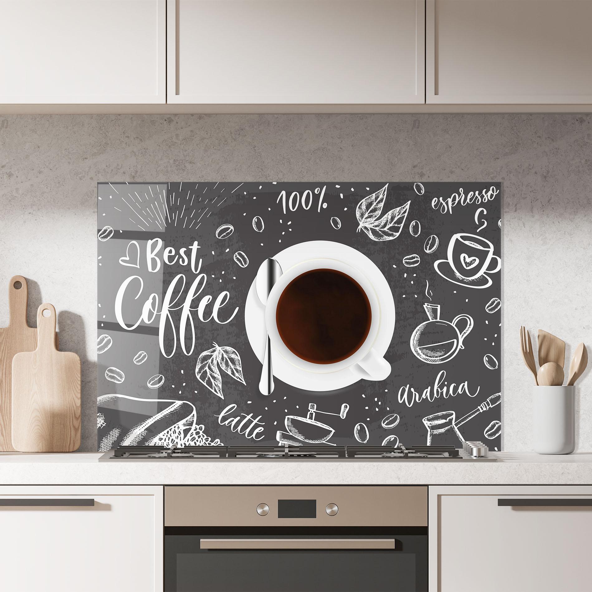 Panou Sticla Bucatarie Best Coffee mockup 7